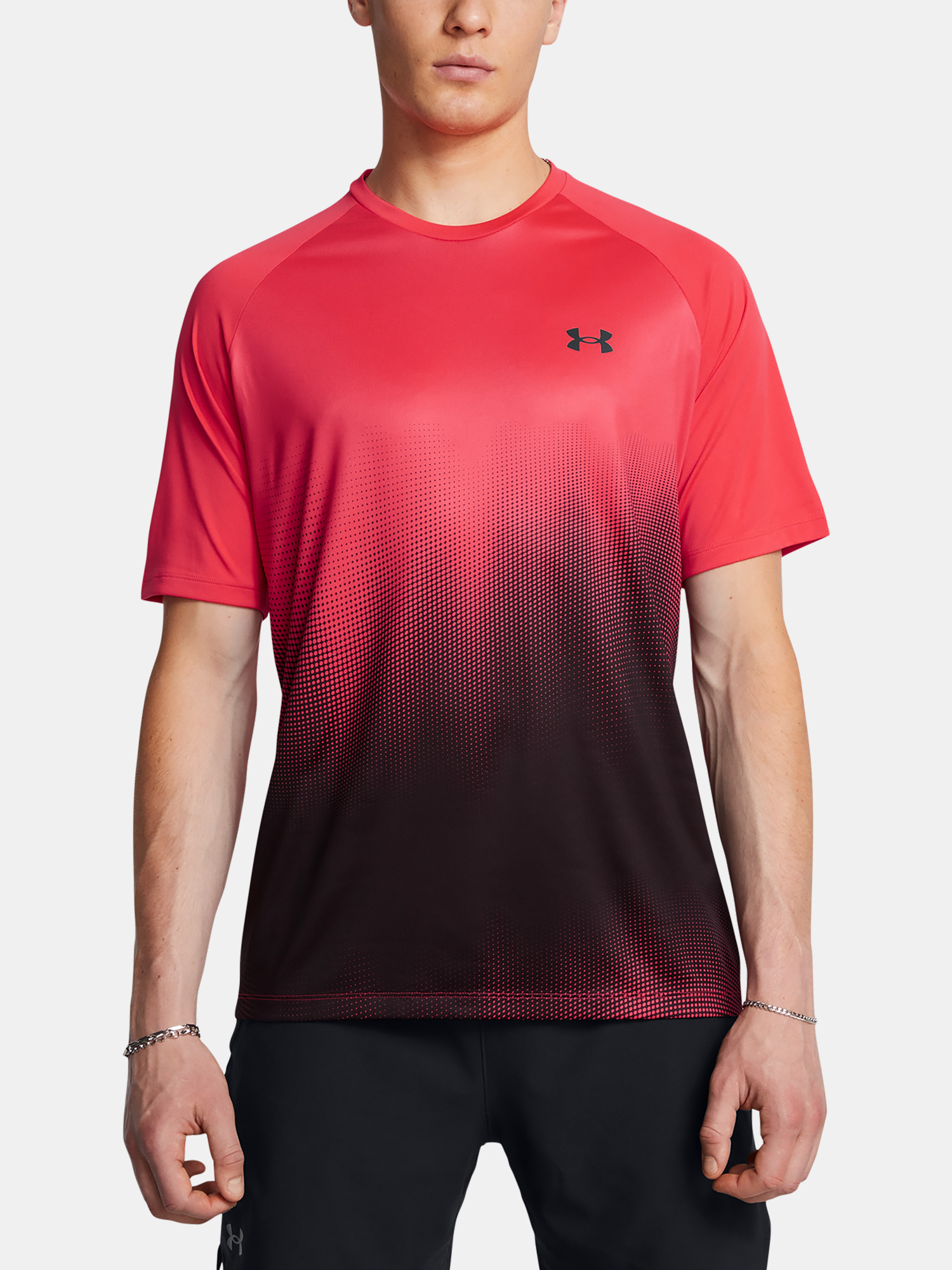 Men's T-shirt Under Armour UA Tech Fade SS-RED - Men's