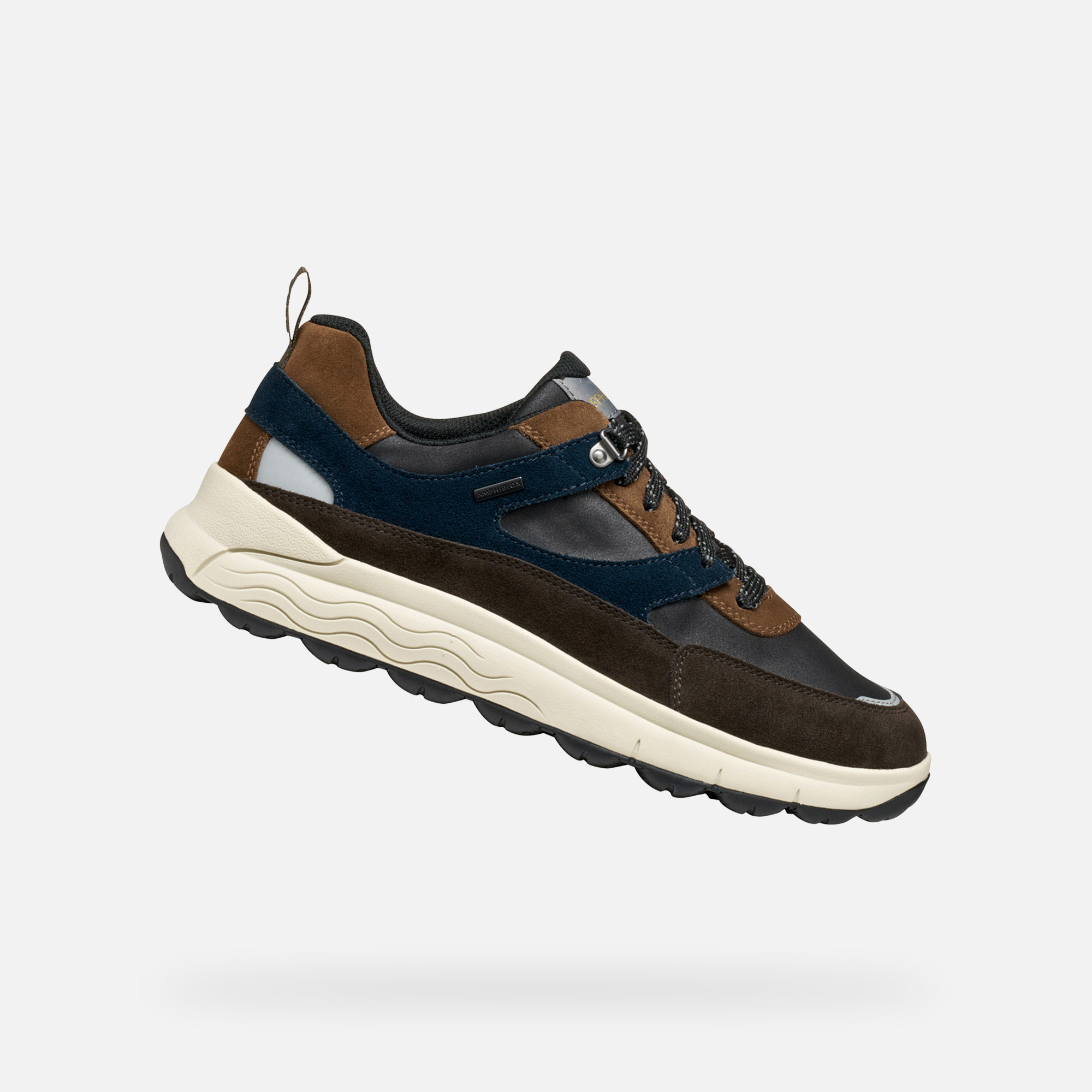 Dark brown mens sneakers Geox Spherica 4X4 B ABX - Mens