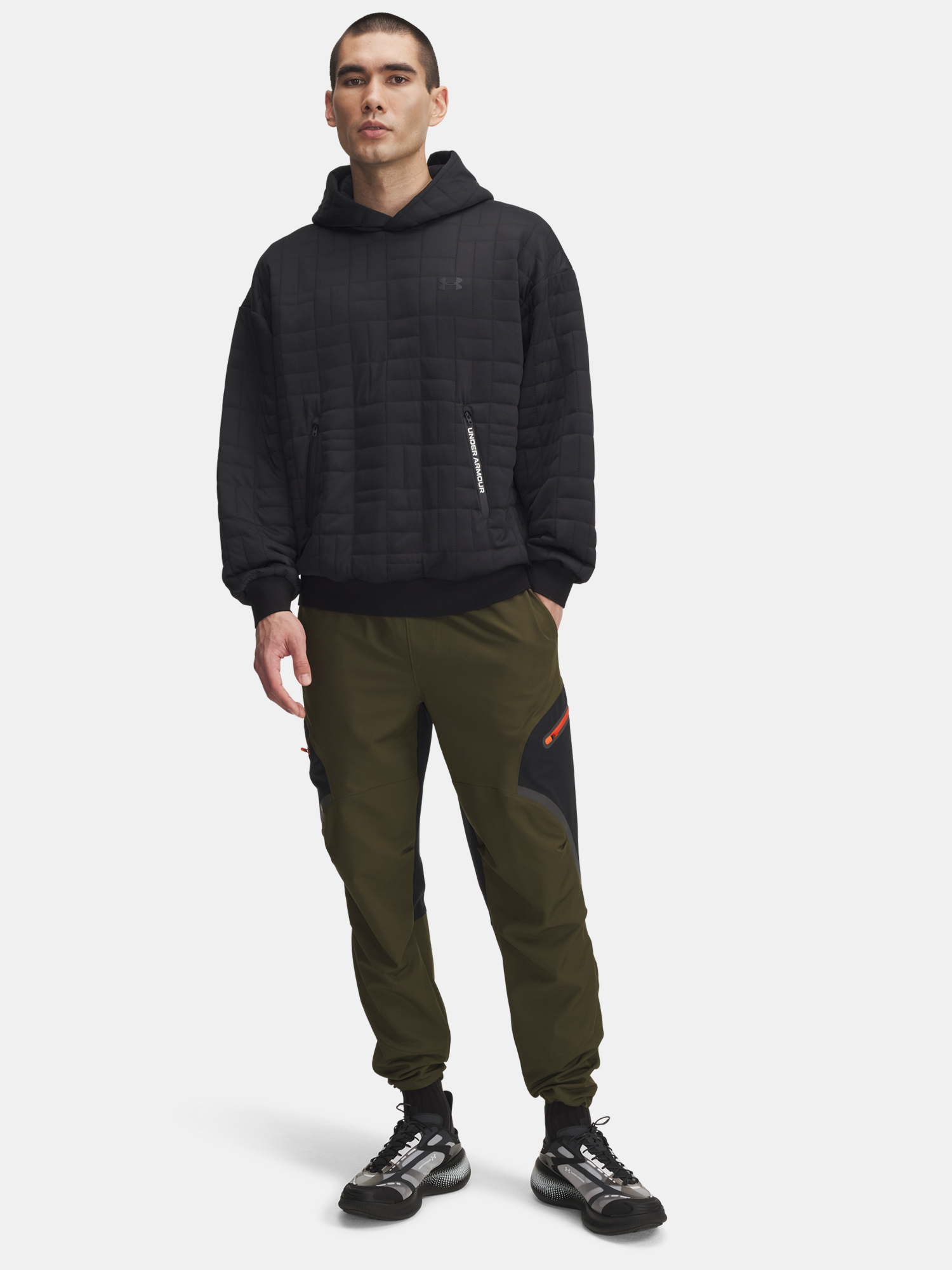 Men&#039;s sweatshirt Under Armour UA Unstoppable Flc Txtr Hdy-BLK - Men&#039;s