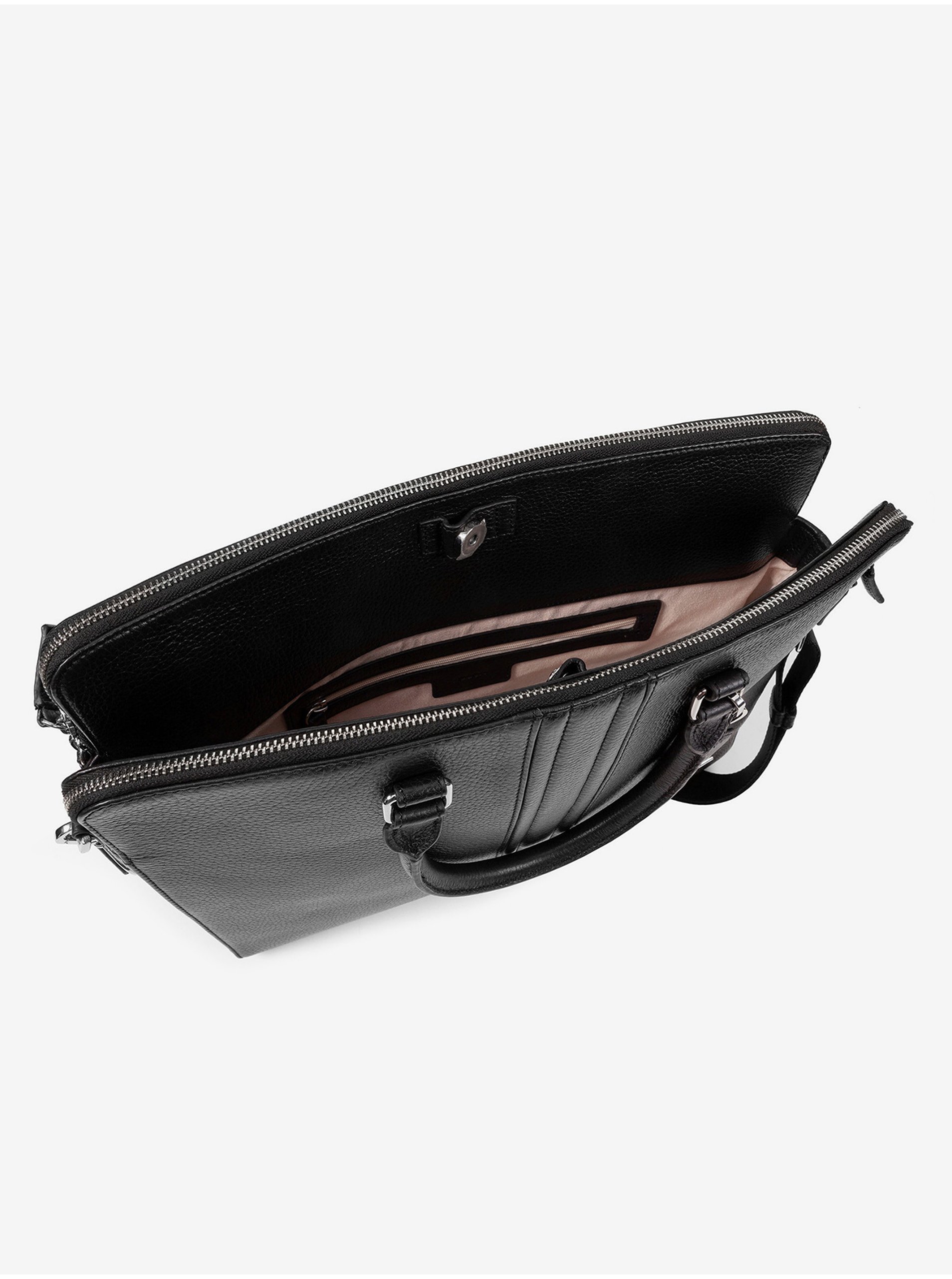 Geox Black Men&#039;s Leather Laptop Bag - Men