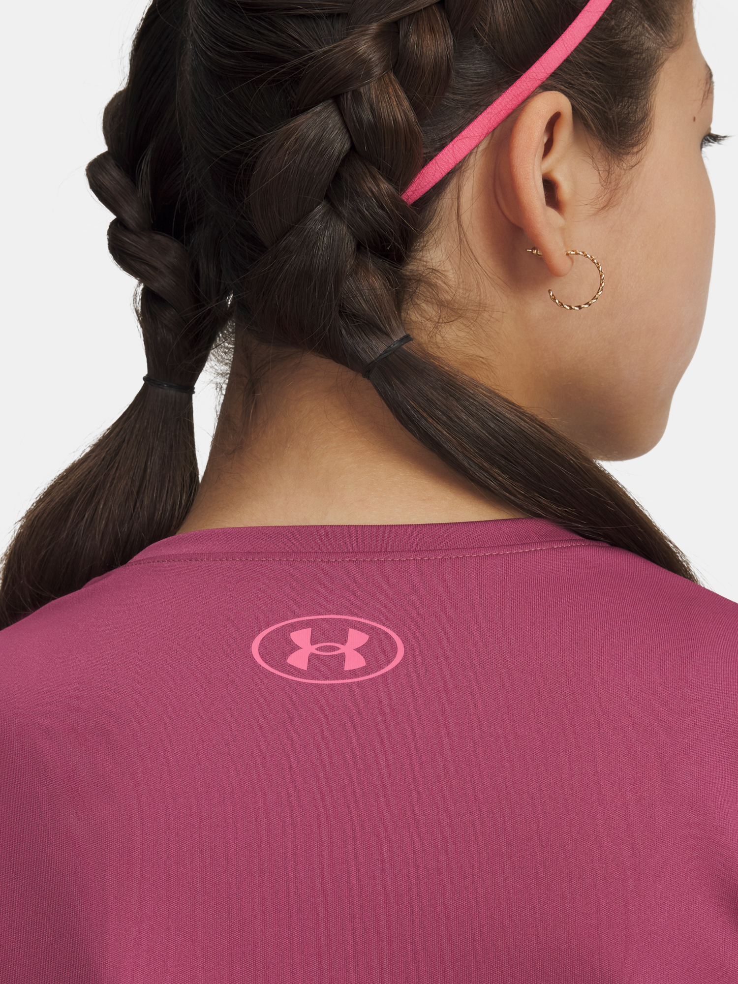 Girls' T-shirt Under Armour Tech Varsity Graphic SS-RED - Girls