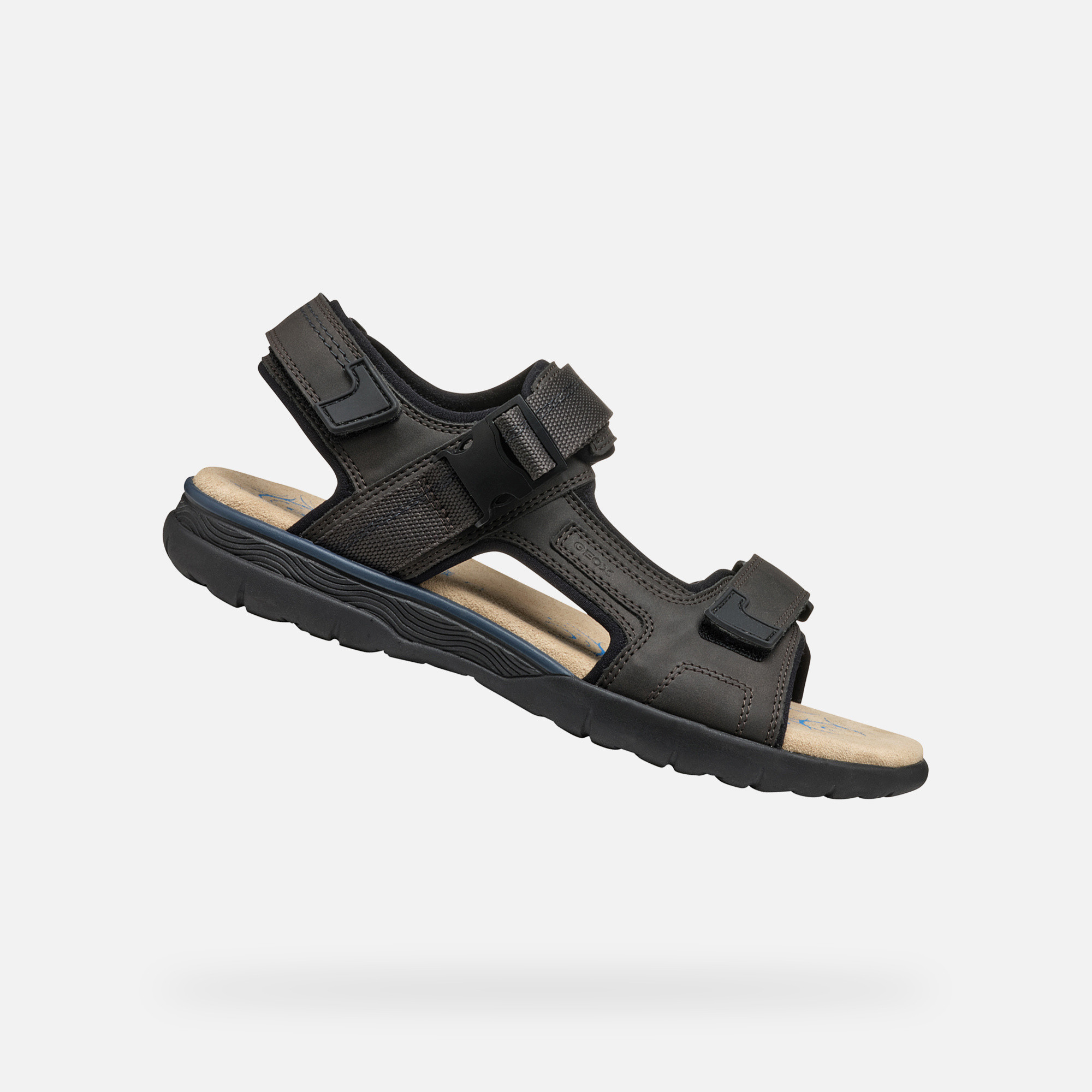 Dark brown men&#039;s sandals Geox Spherica EC5 - Men&#039;s