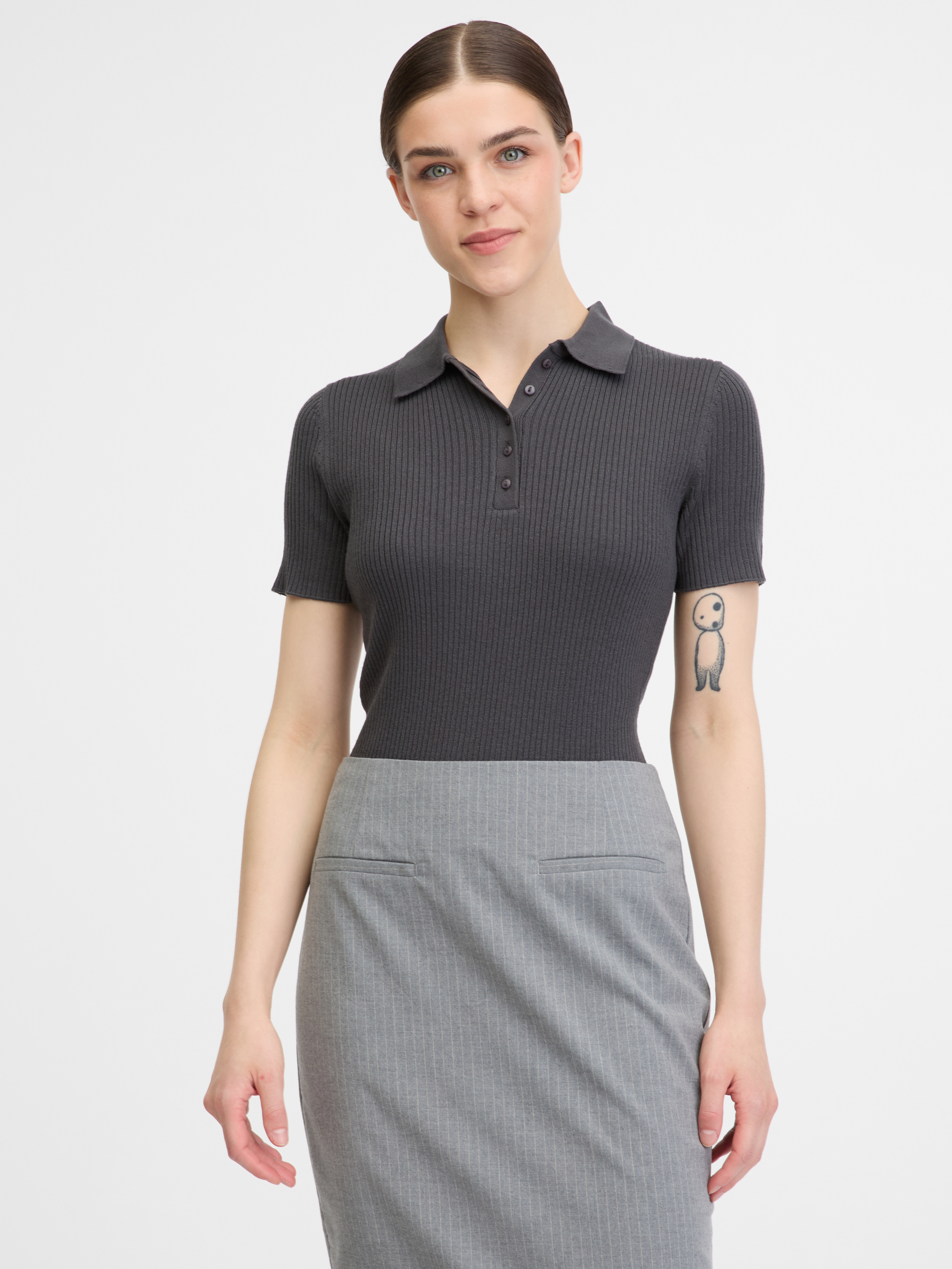 Orsay Dark grey womens short-sleeved t-shirt - Womens