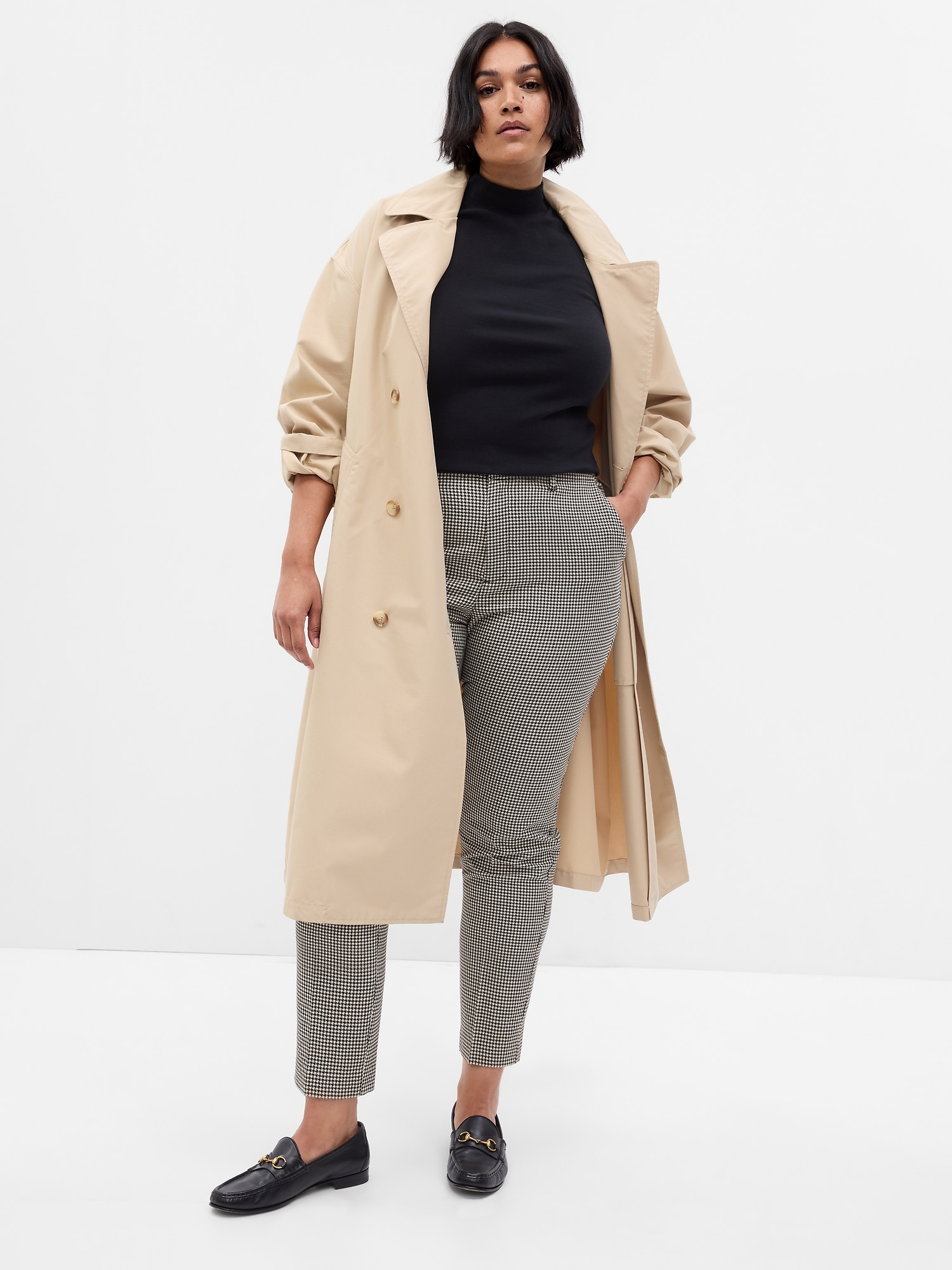 Pantaloni chino pentru femei GAP - negru