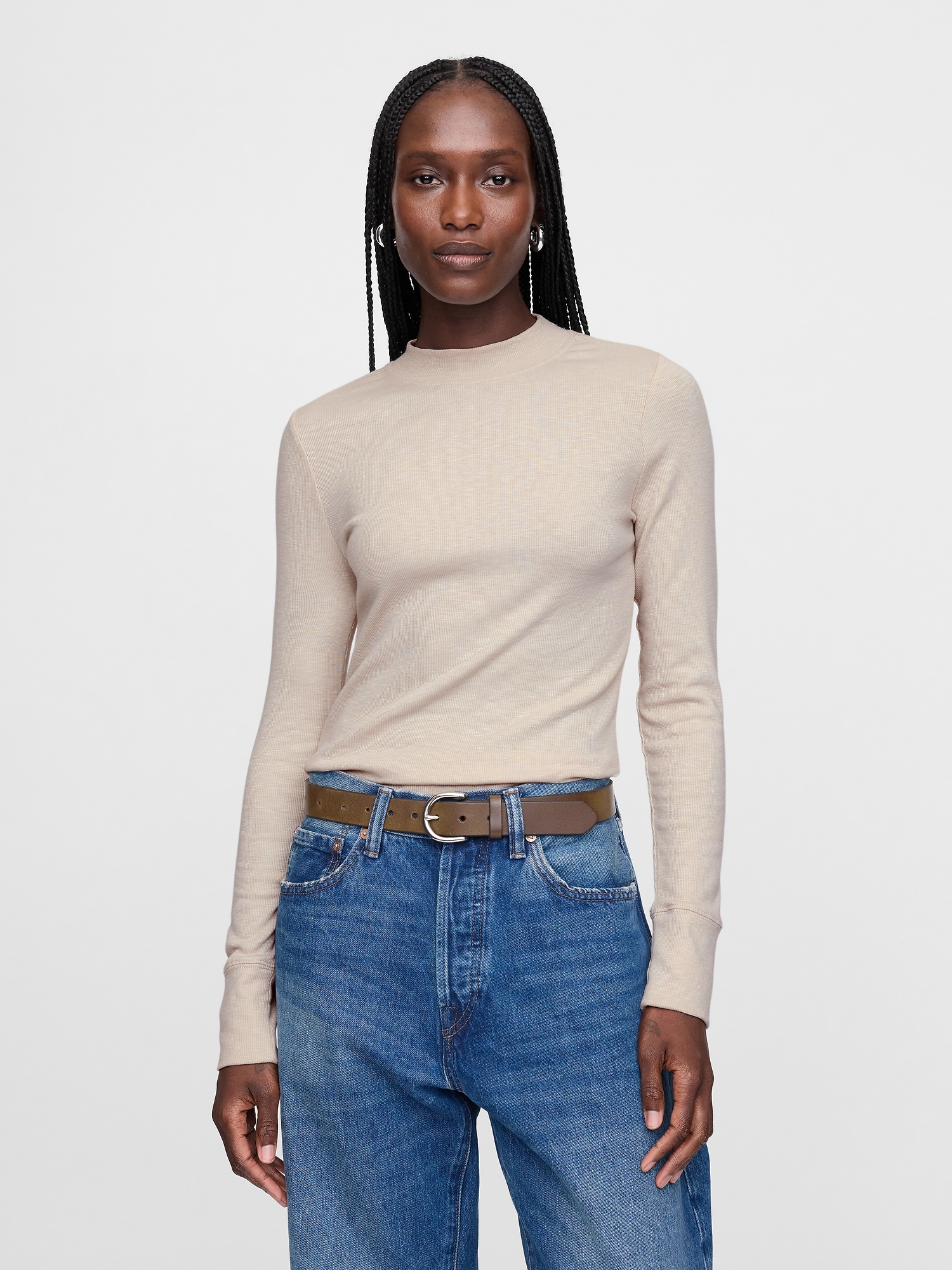 GAP Ribbed knit t-shirt - Womens
