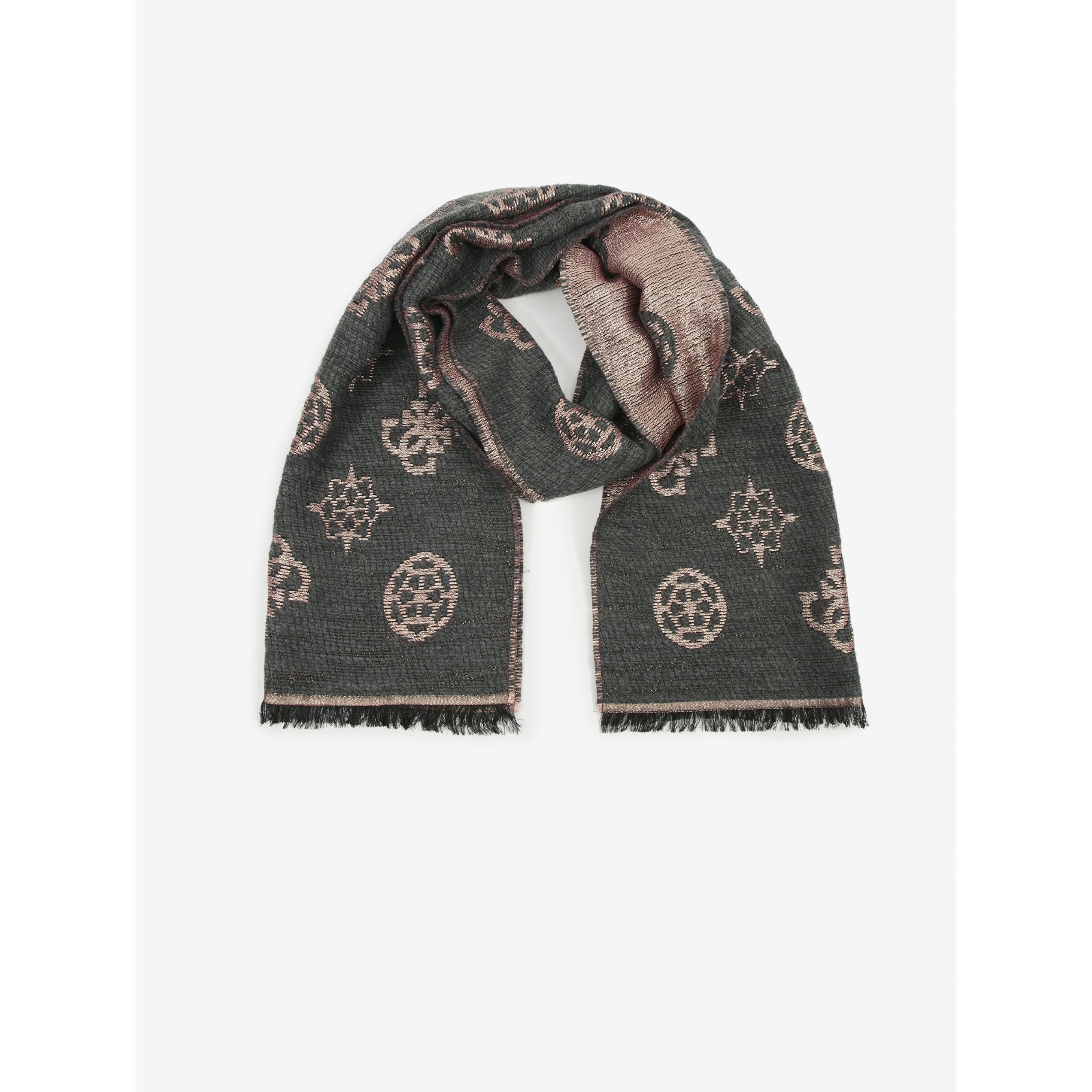 guess jacquard scarf