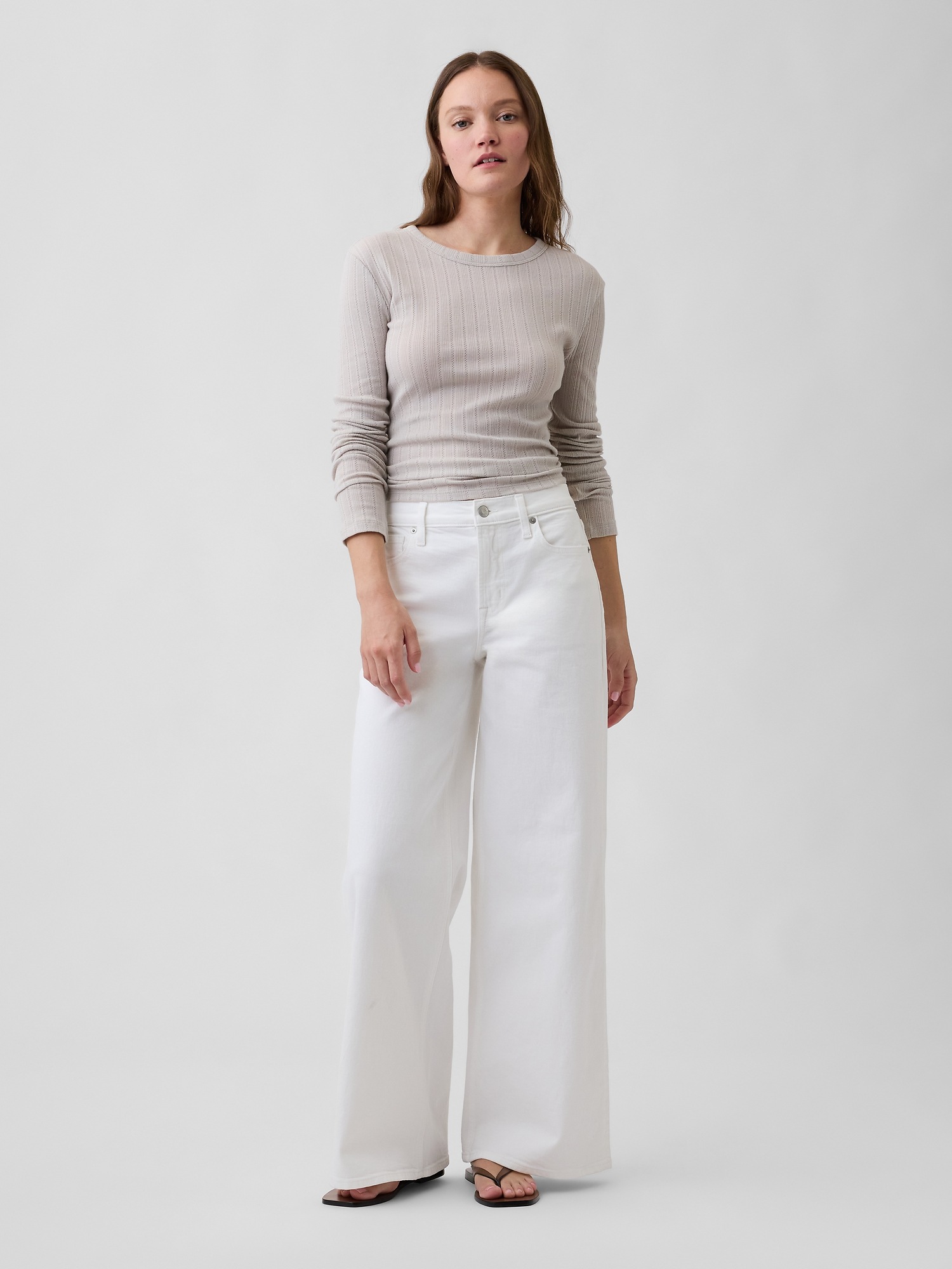 GAP Jeans Mid Rise Wide-Leg - Ladies