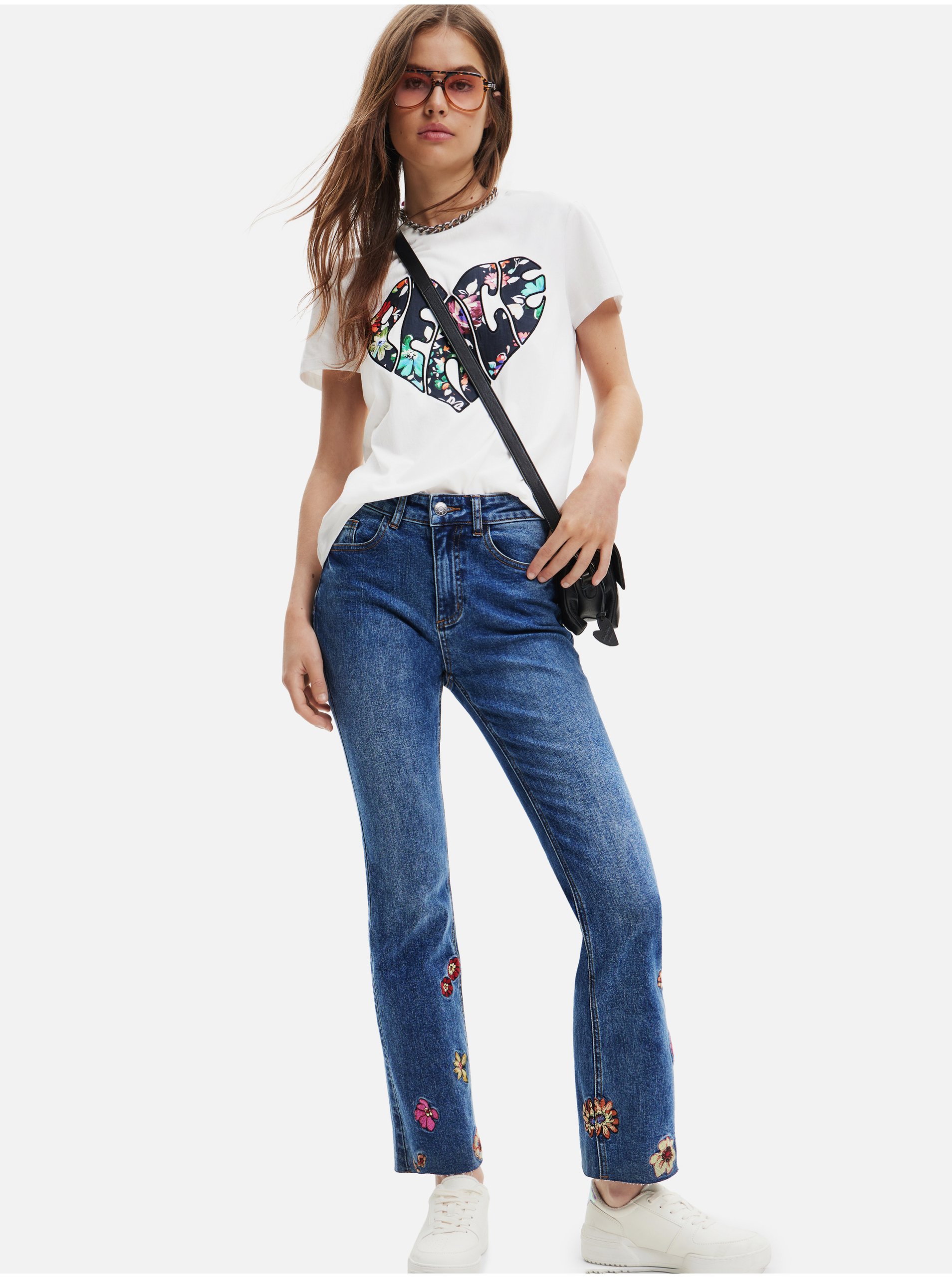 Flared, Bootcut pentru femei Desigual - albastru