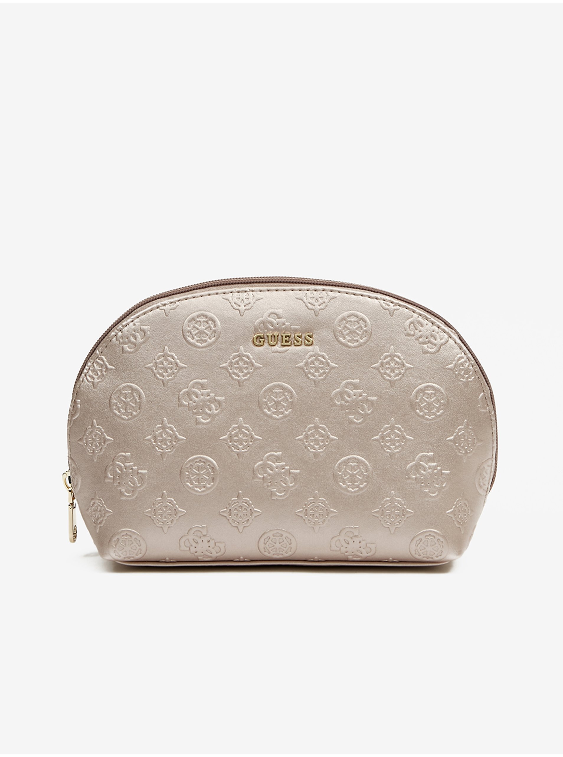 Women's patterned cosmetic bag in rose gold Guess Dom - Ladies