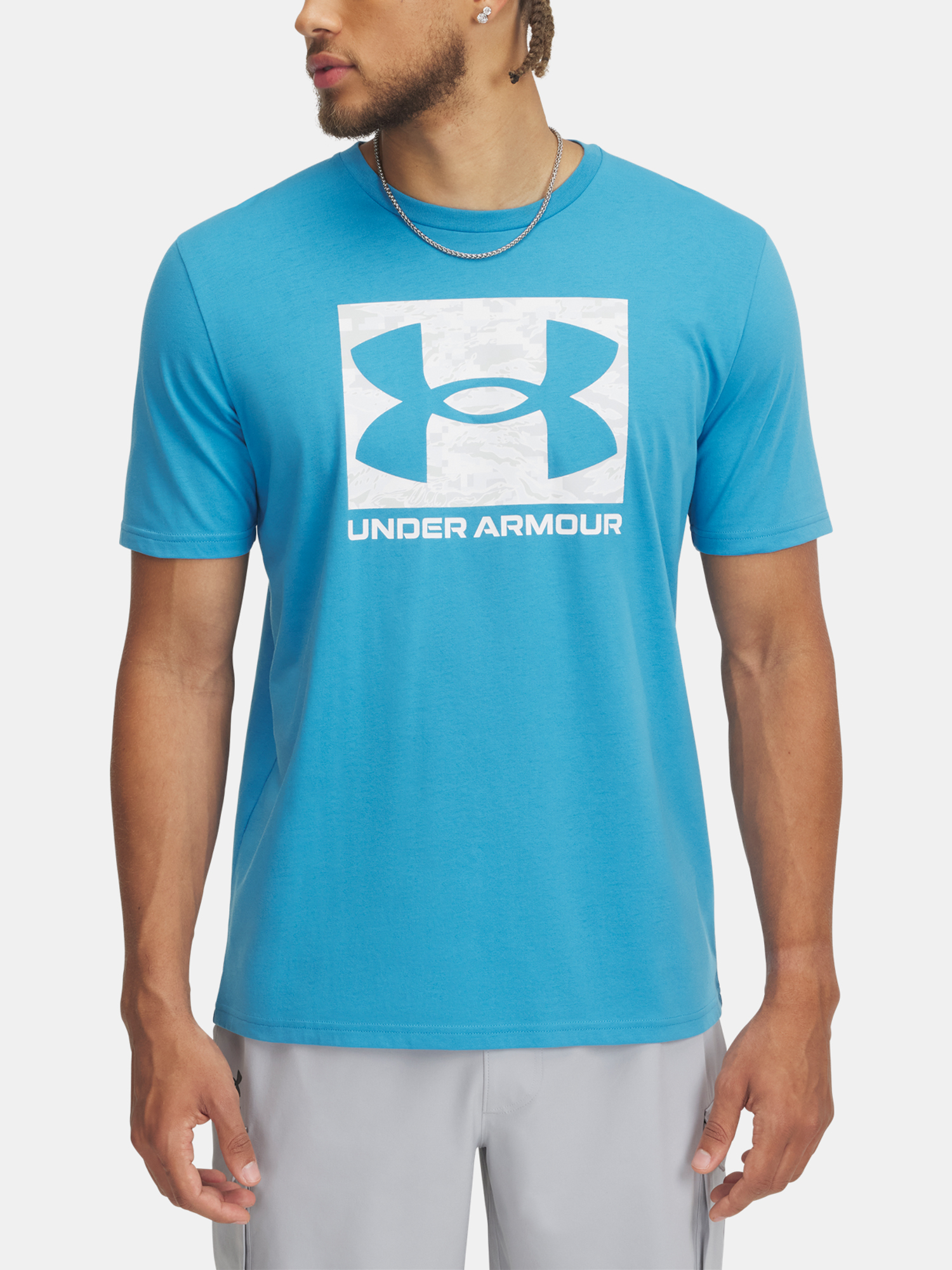 Mens T-shirt Under Armour UA ABC CAMO BOXED LOGO SS - Mens
