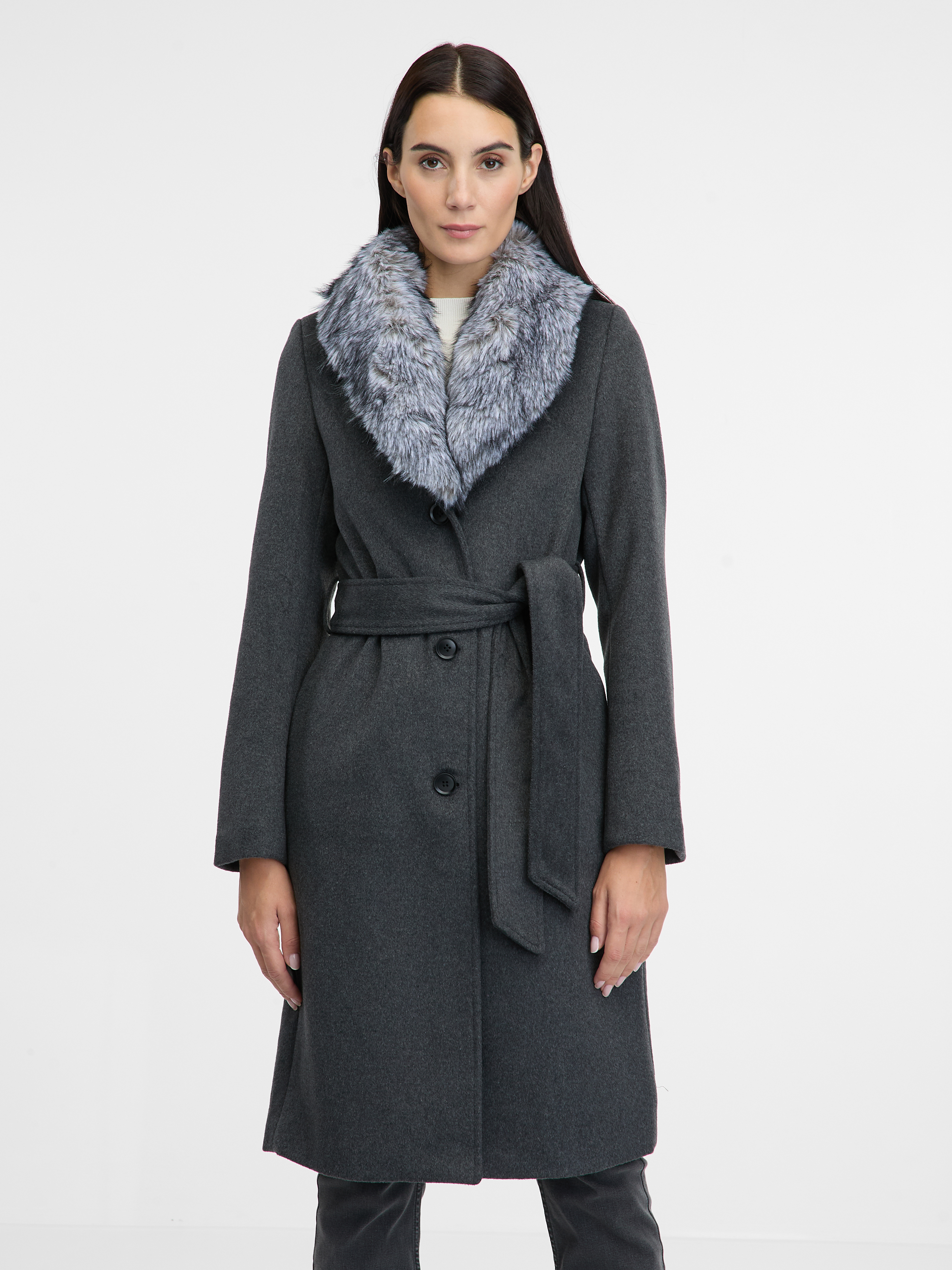 Dark grey women's coat ORSAY - Women's