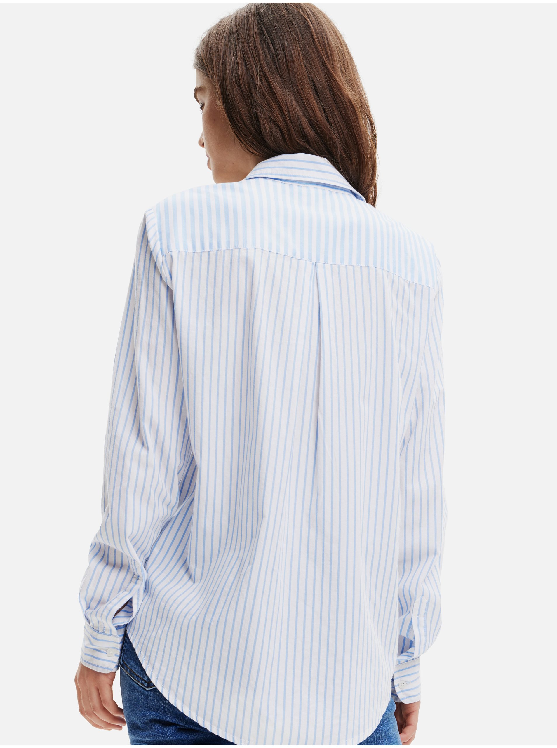 DESIGUAL LONG SLEEVE SHIRT WOMEN BLUE