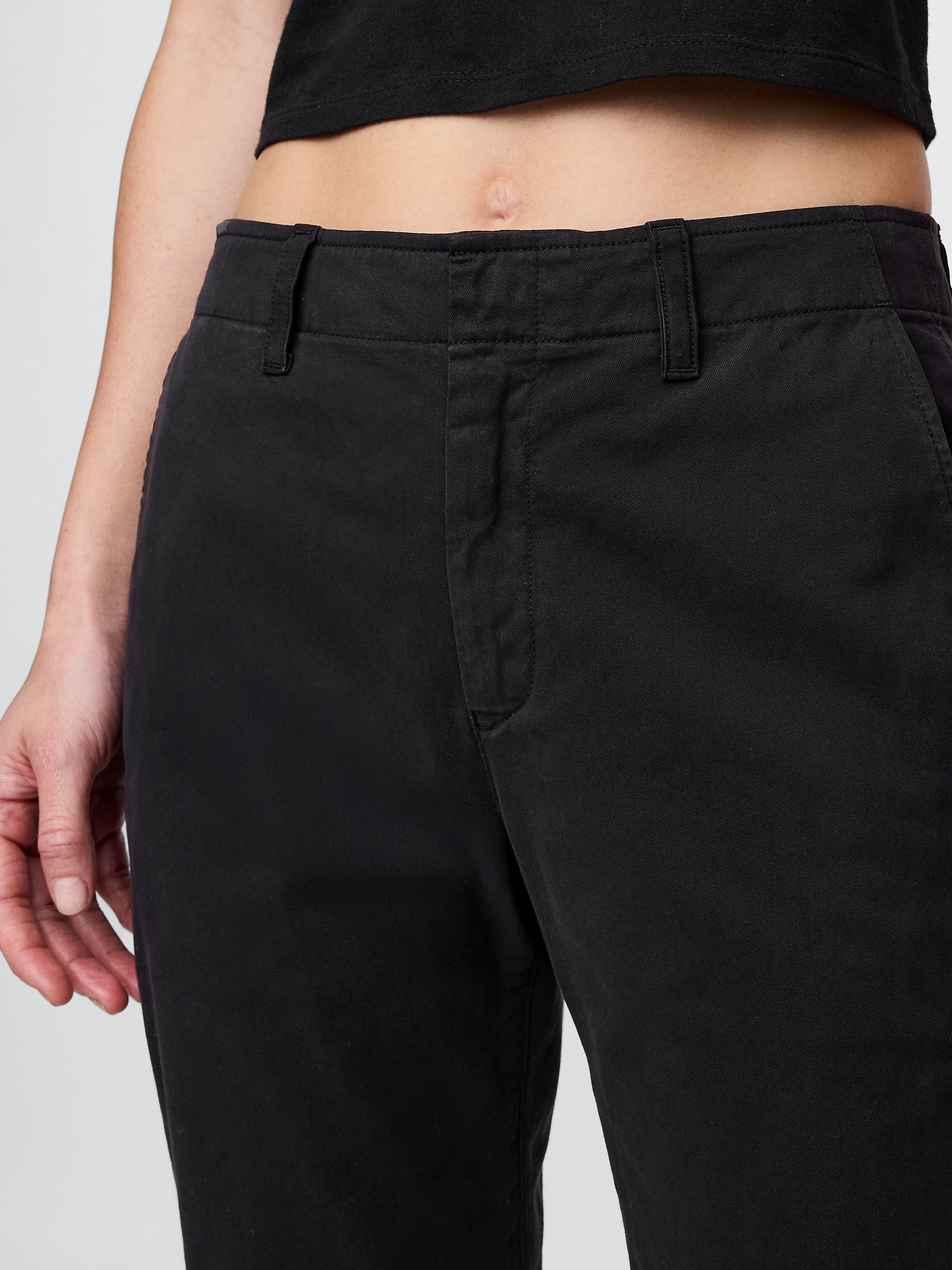 Pantaloni chino pentru femei GAP - negru