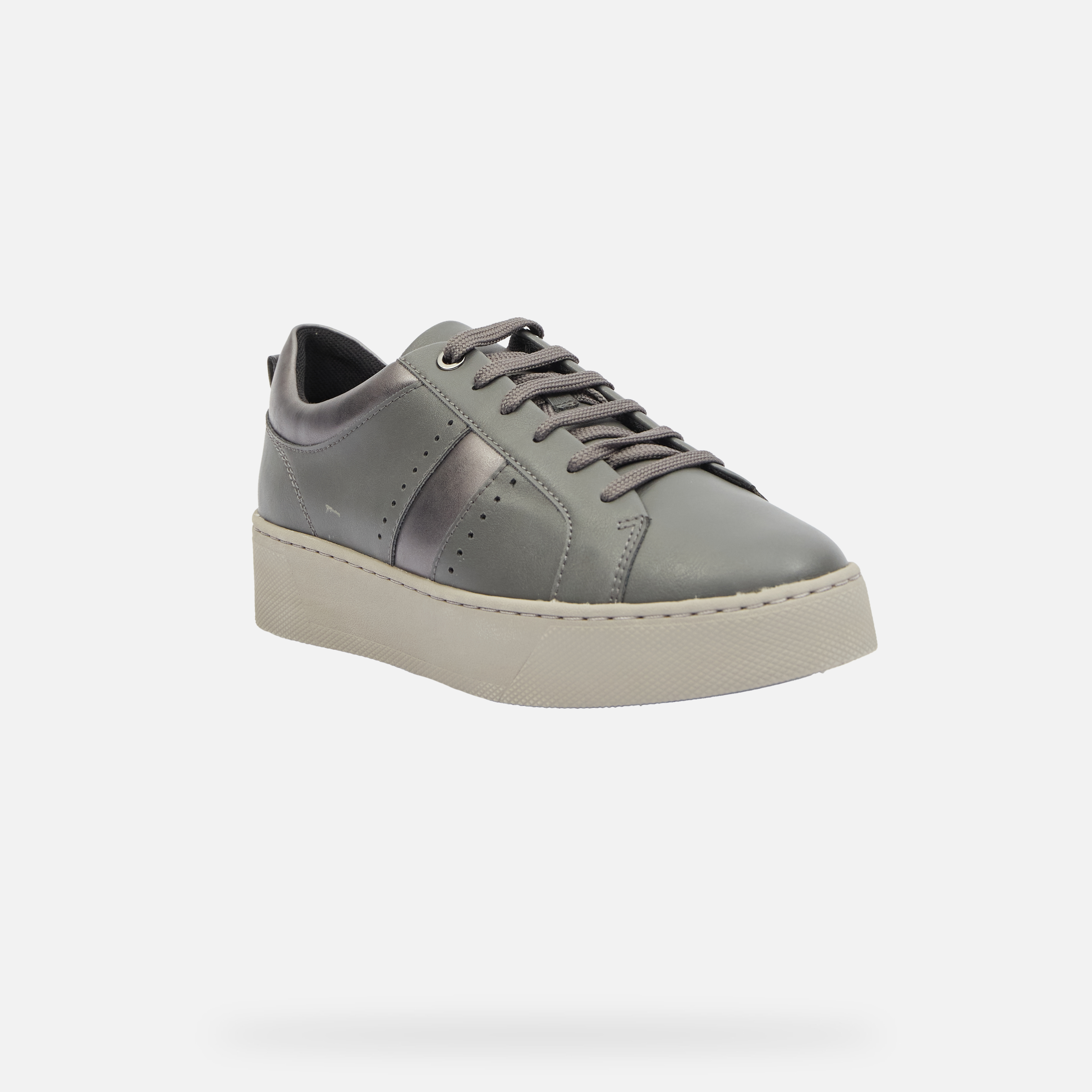 Dark gray women's sneakers Geox Skyley - Women's