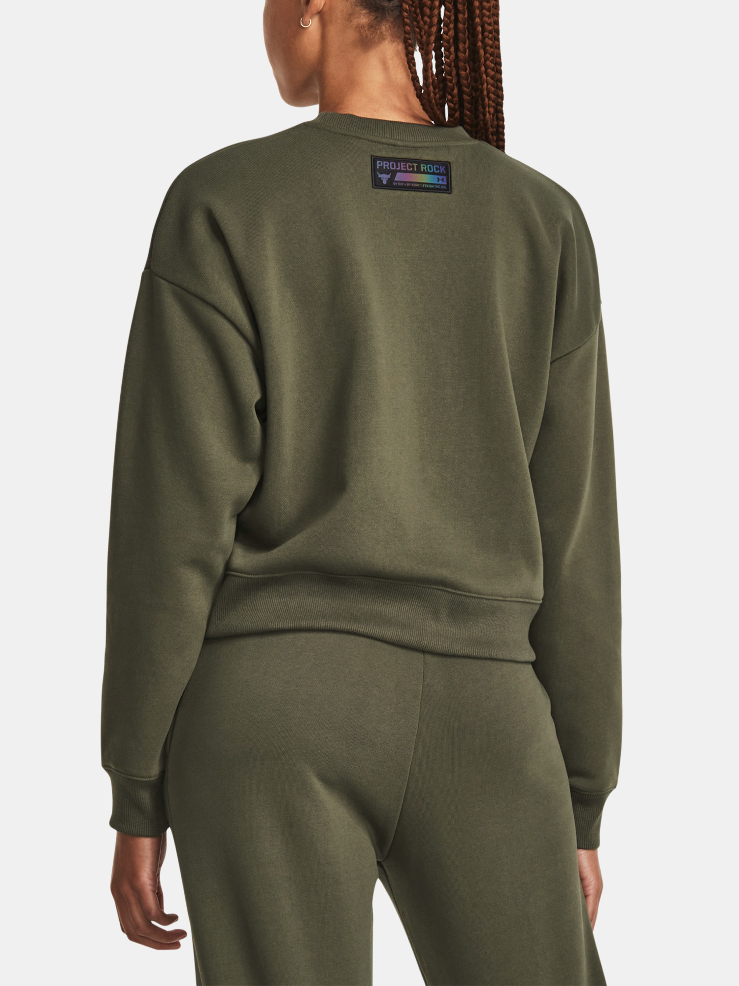 Under Armour Sweatshirt Pjt Rck HW Leg Day Crew-GRN - Women's