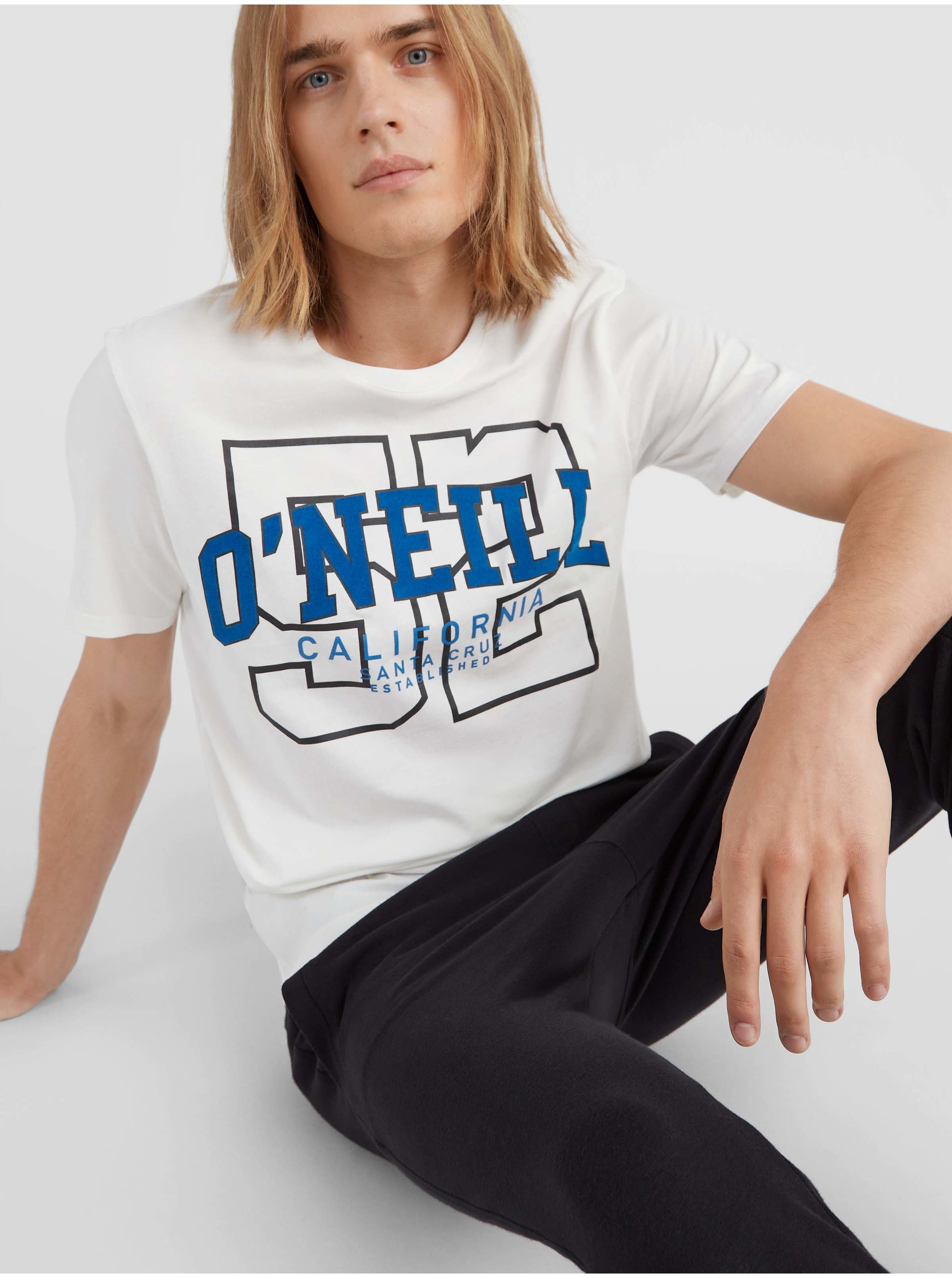 Levně ONeill Bílé pánské tričko O'Neill Surf State - Pánské