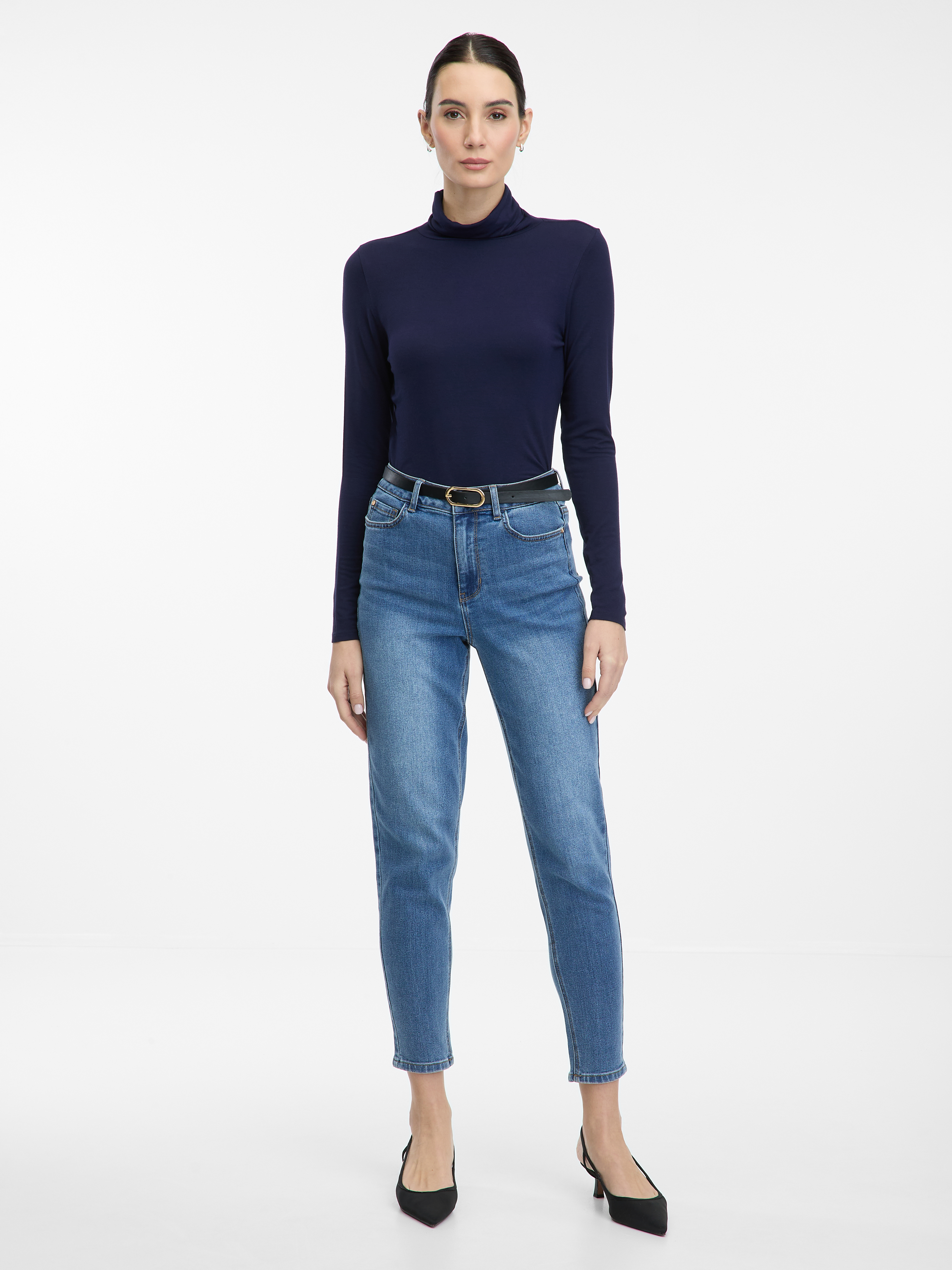 Blue women&#039;s mom jeans ORSAY - Women&#039;s