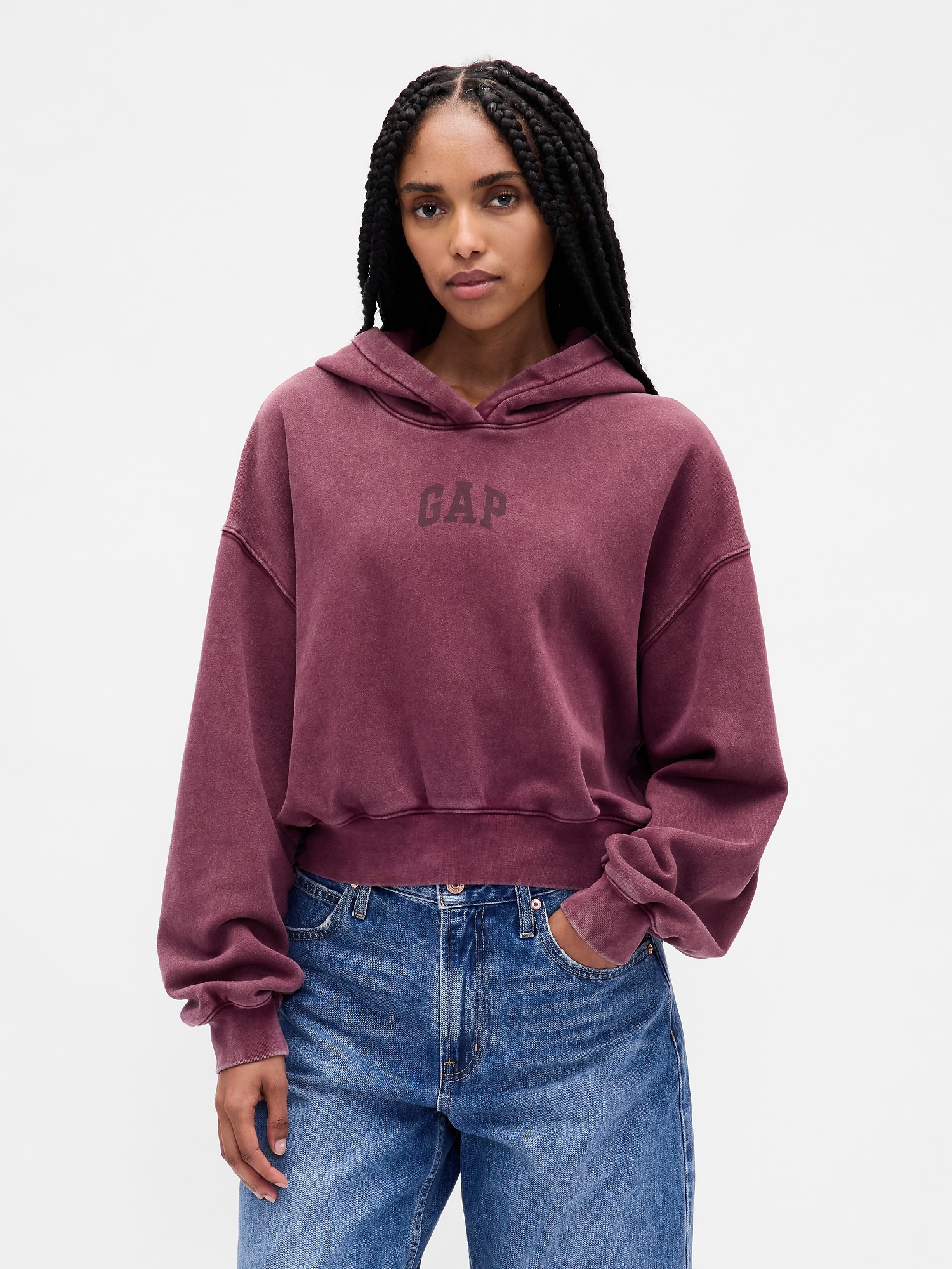 GAP Logo Cropped Hoodie - Ladies