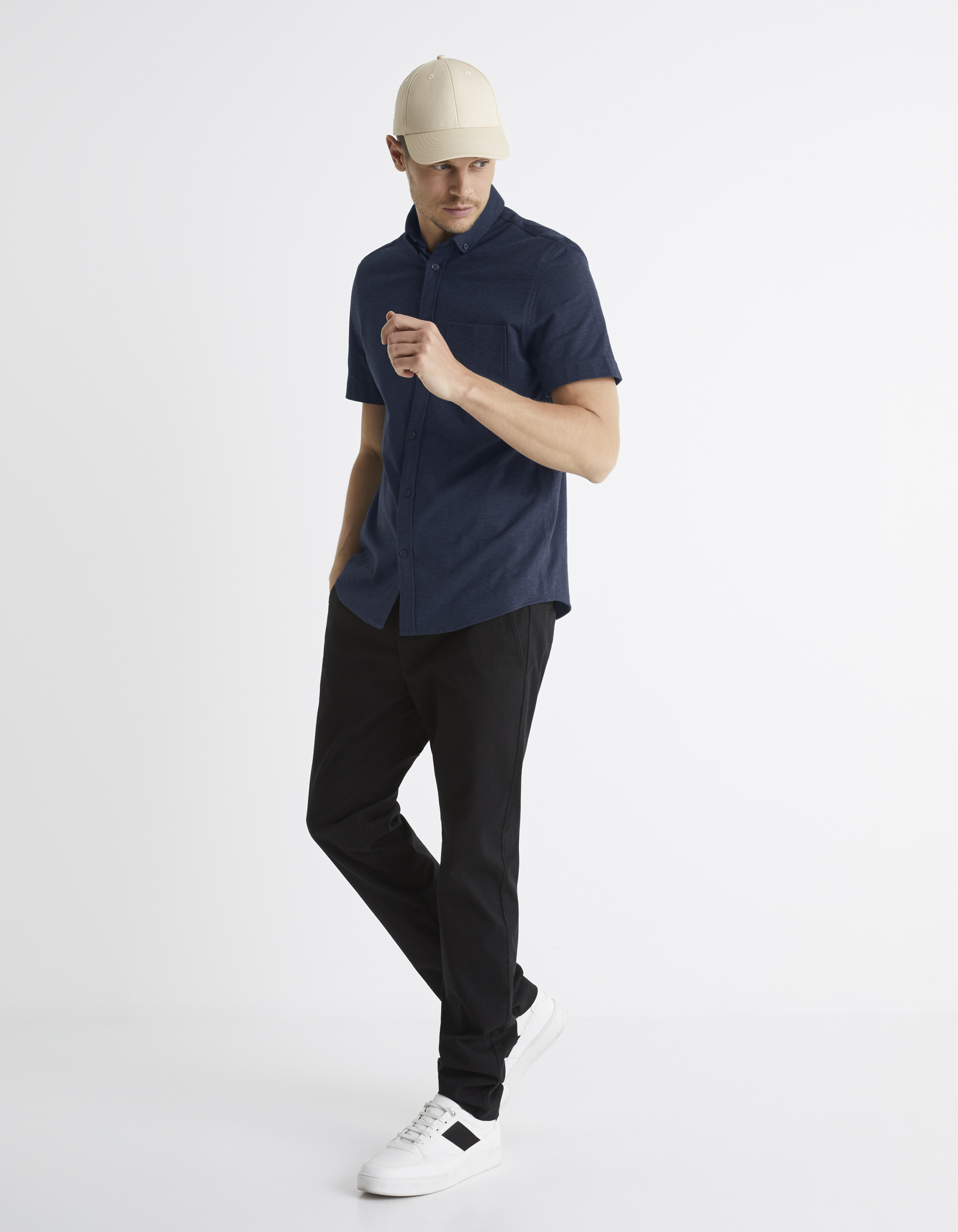 Camasi casual pentru barbati Celio - albastru inchis