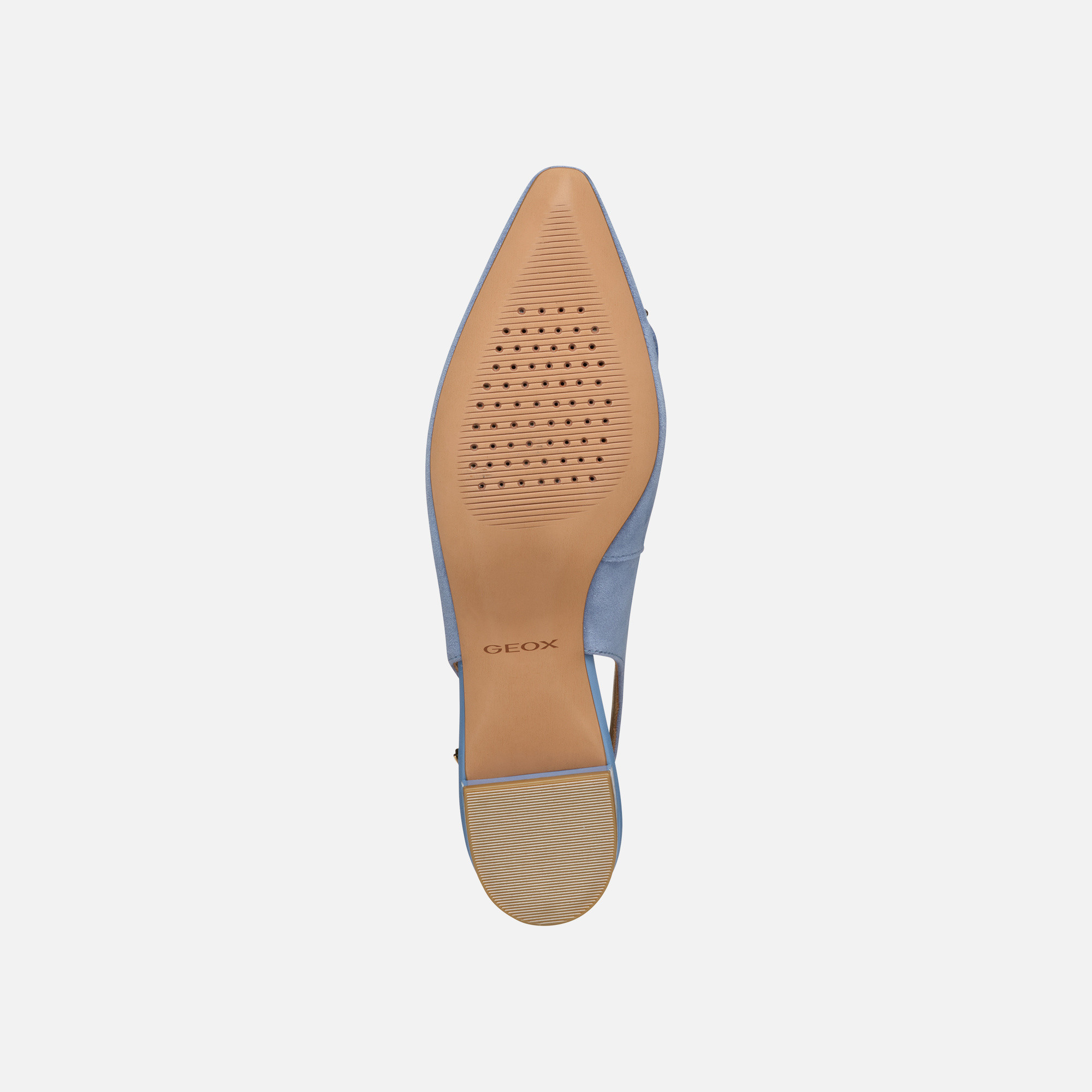 Light blue women's ballet flats Geox Giselda 15 - Women's
