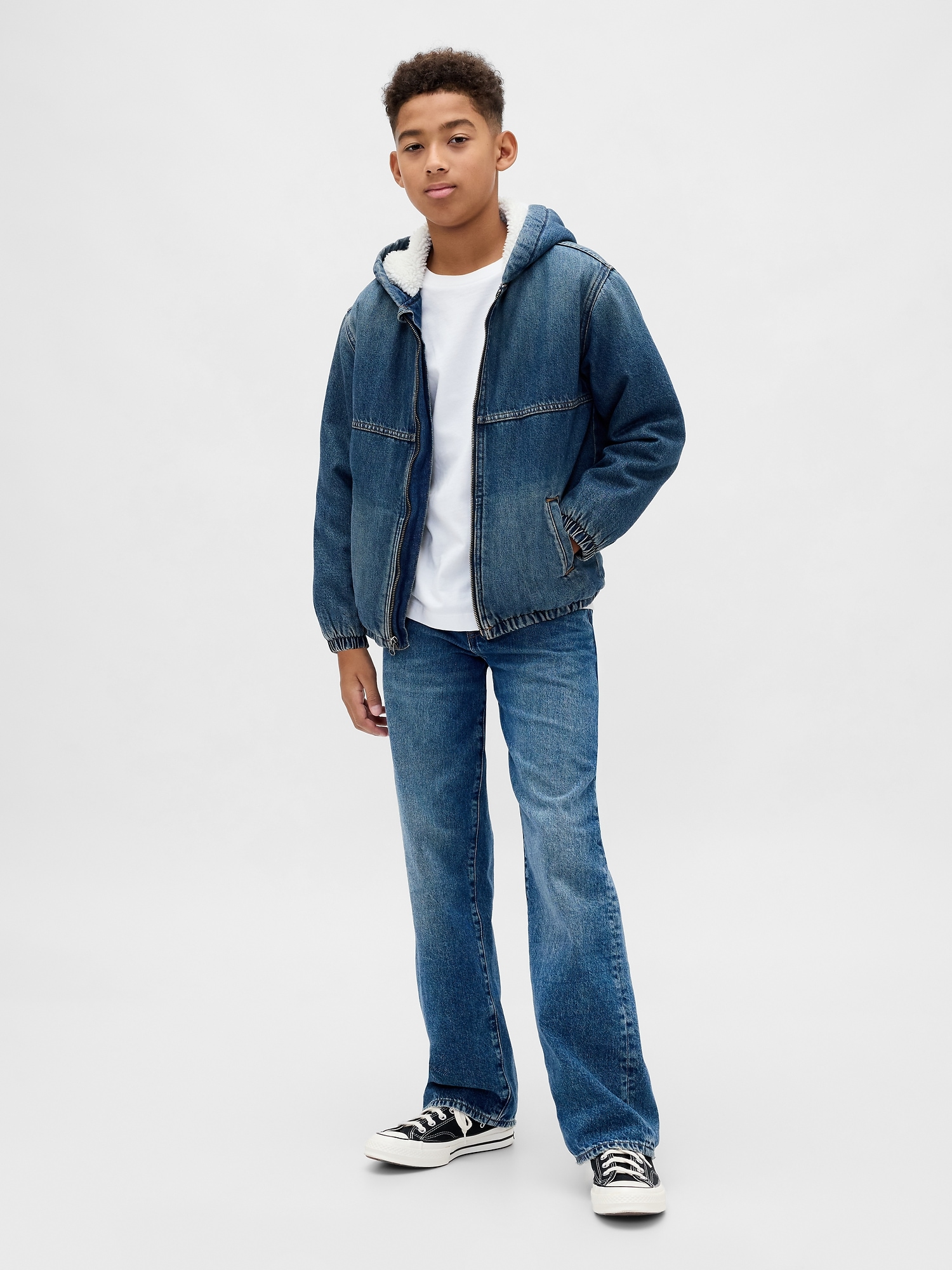 GAP Children&#039;s Insulated Sherpa Denim Jacket - Boys