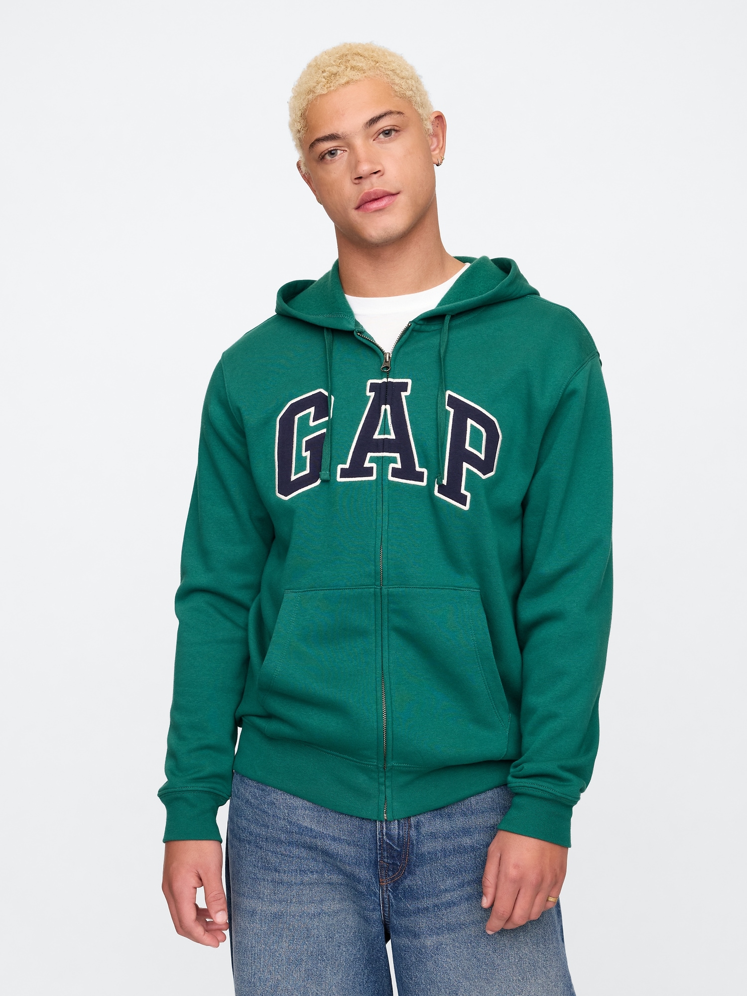 GAP Zip Hoodie Logo - Men's