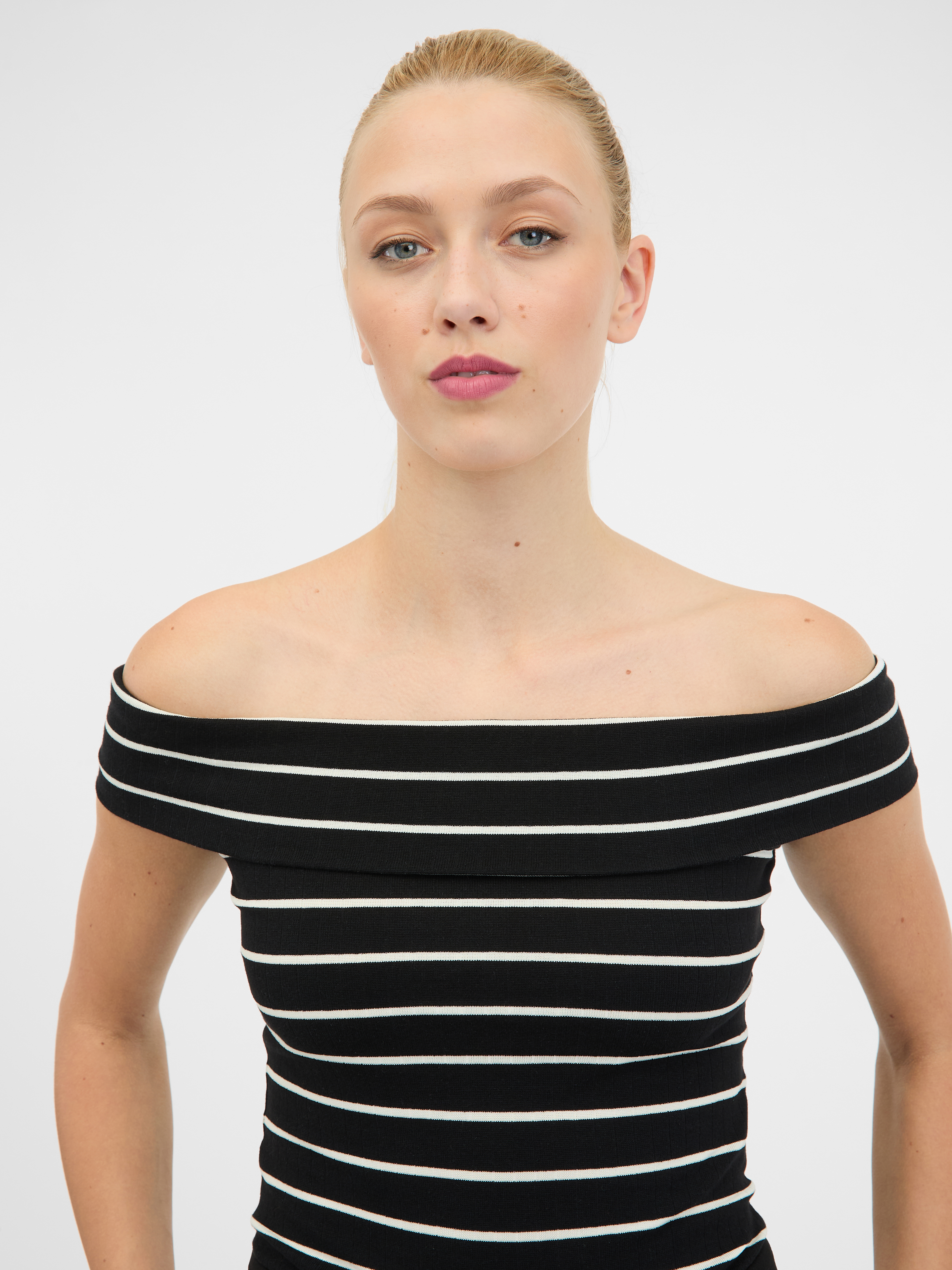 Orsay Black and white women's short-sleeved t-shirt - Women's