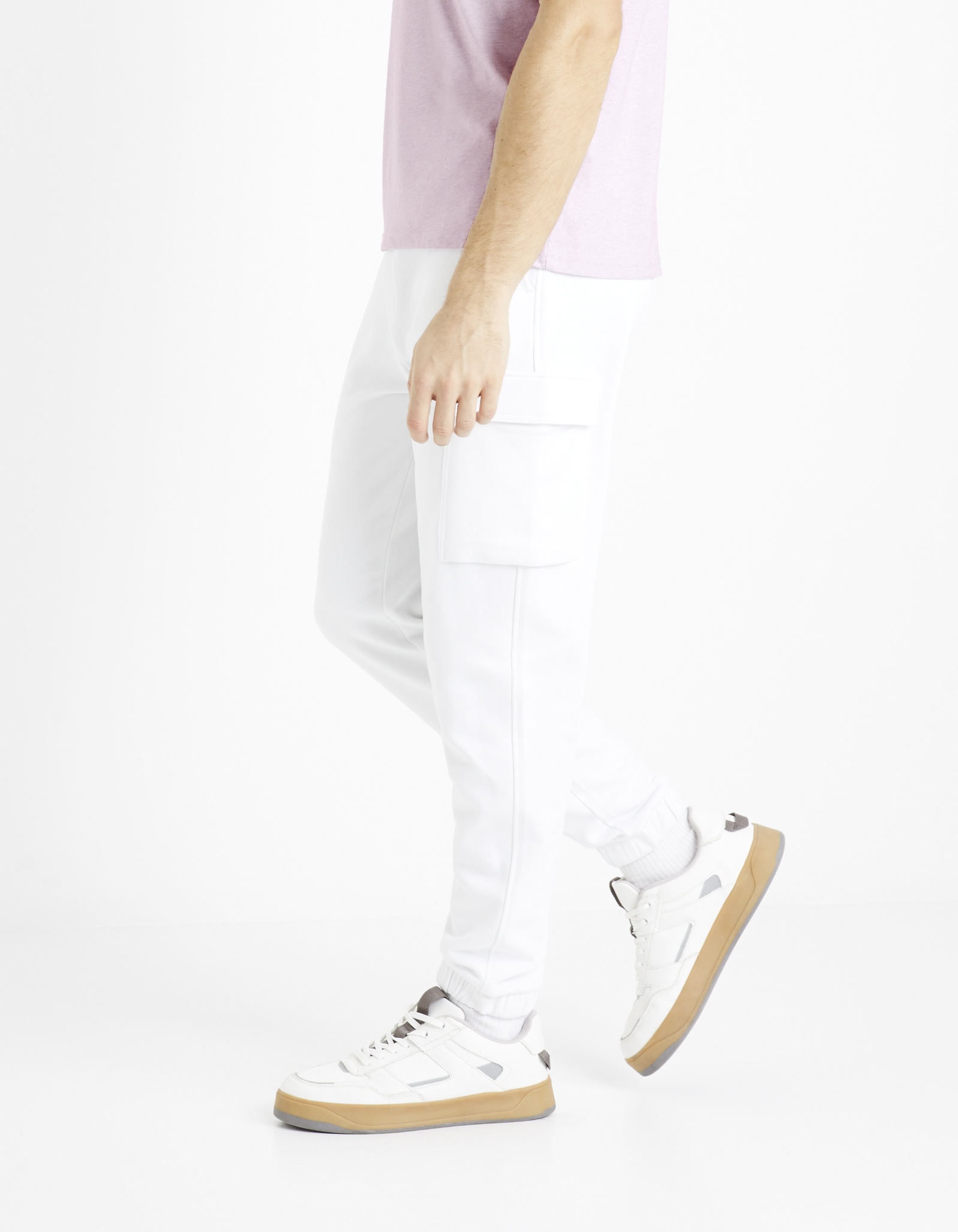 Pantaloni casual pentru barbati Celio - alb