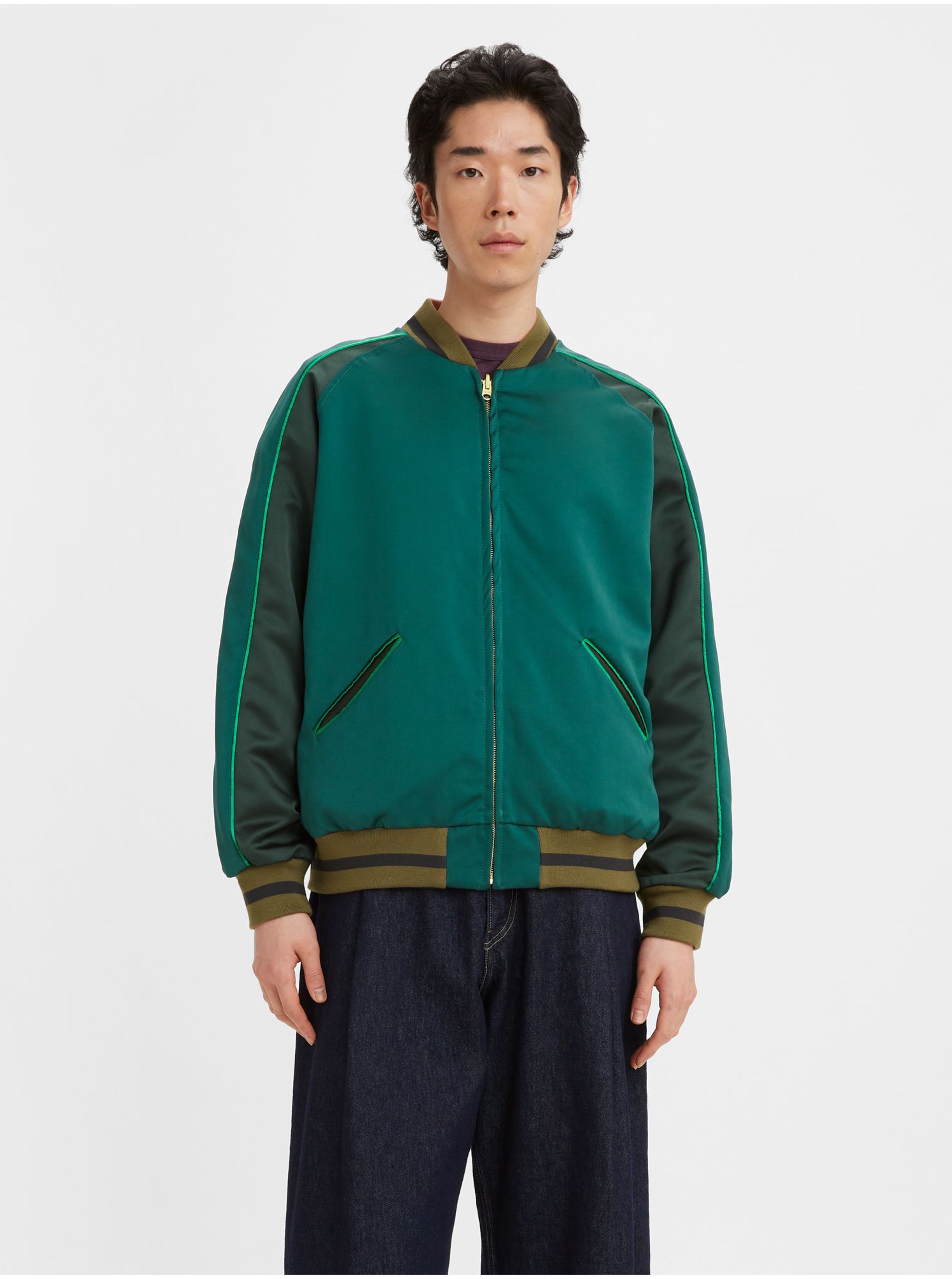 Jachete subtire pentru barbati Levi&#039;s® - bordo, verde