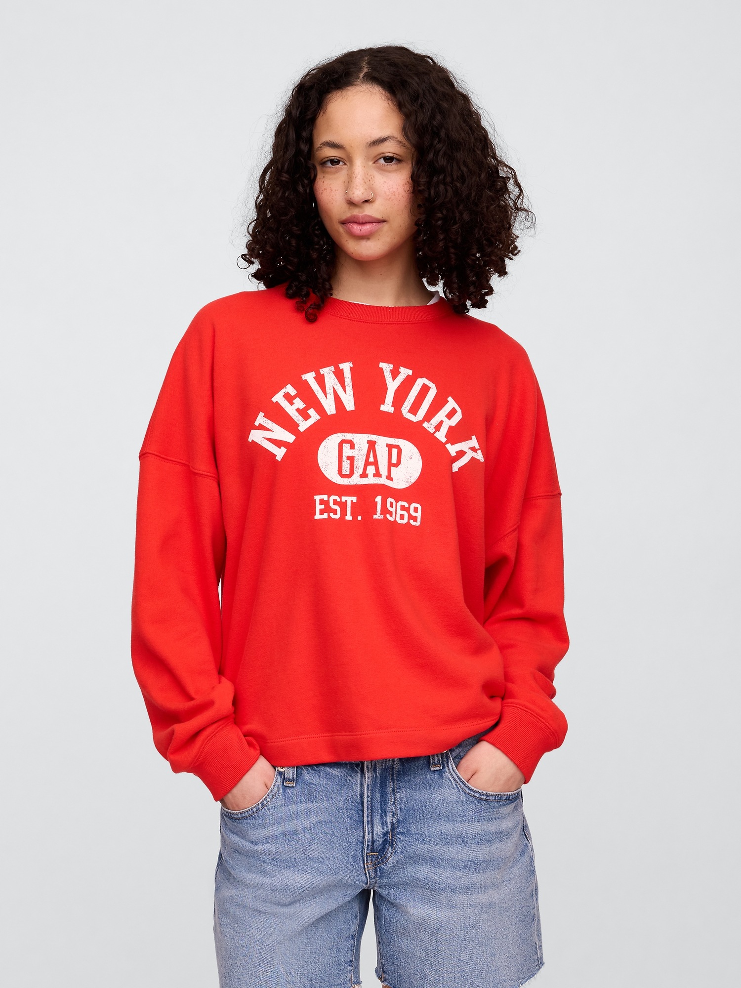 GAP Oversize sweatshirt with Americana logo - Women&#039;s