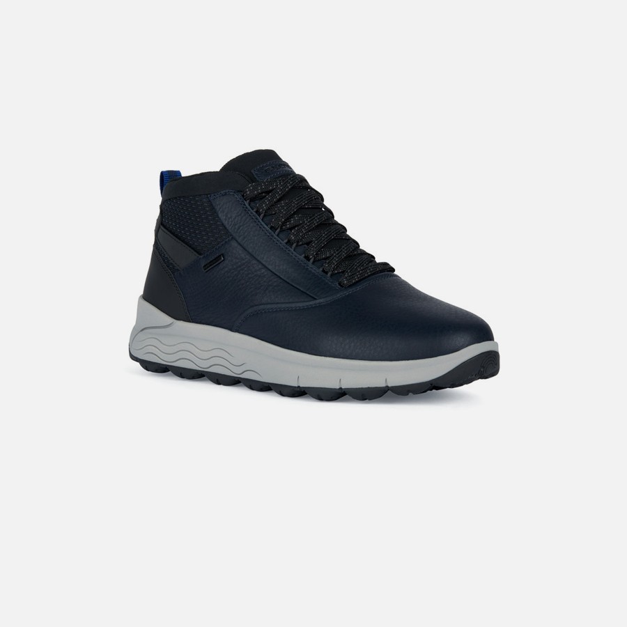 Dark blue men&#039;s ankle boots Geox Spherica 4x4 B Abx - Men&#039;s