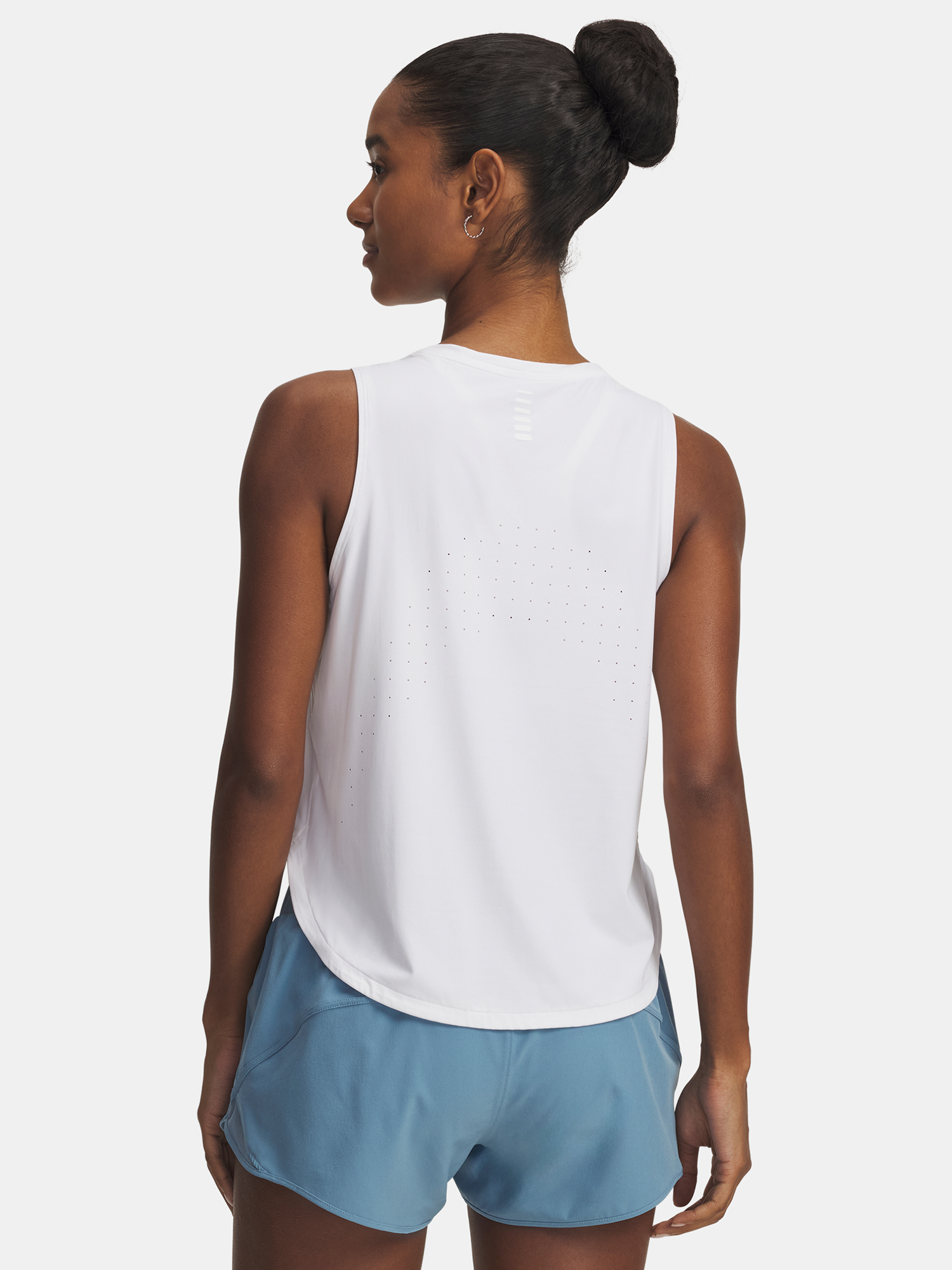 Women's tank top Under Armour UA Launch Elite Tank-WHT - Women's