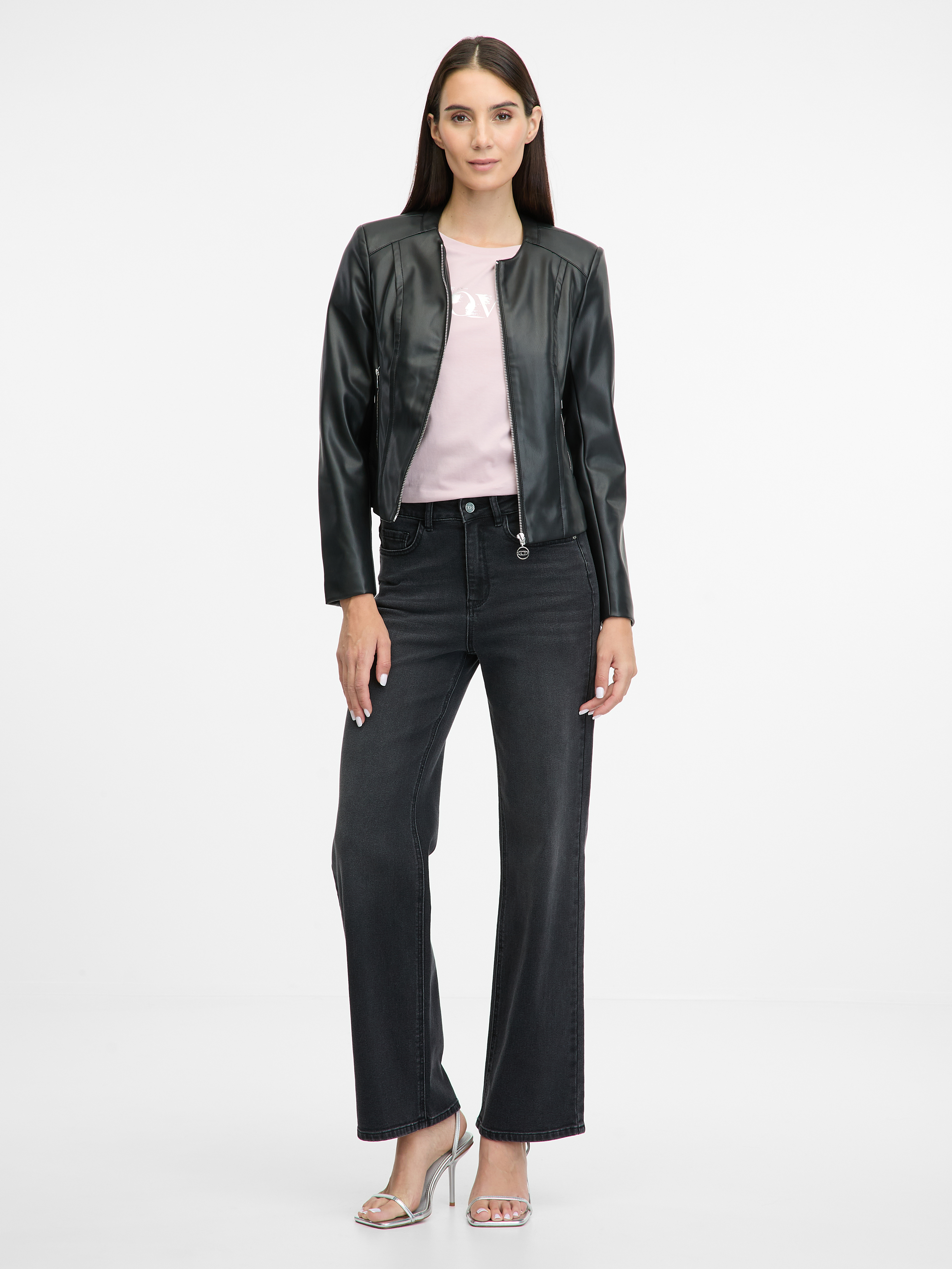 Black women's leather jacket ORSAY - Women's