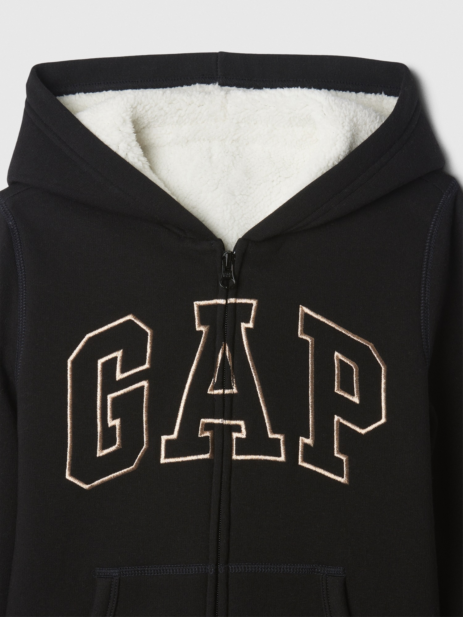 GAP Children&#039;s sherpa sweatshirt with logo - Girls