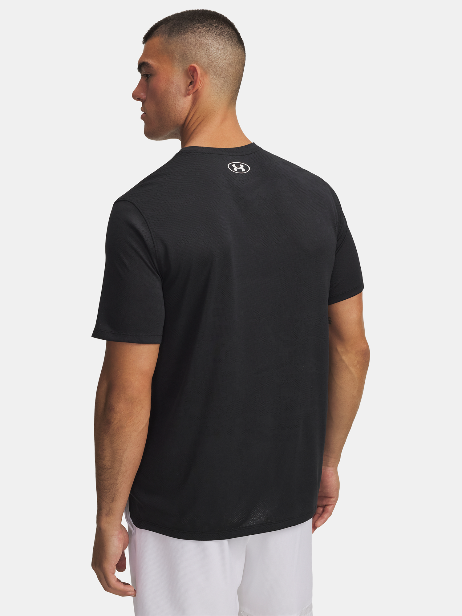 Men's Under Armour UA Tech Vent Jacquard SS-BLK T-Shirt - Mens