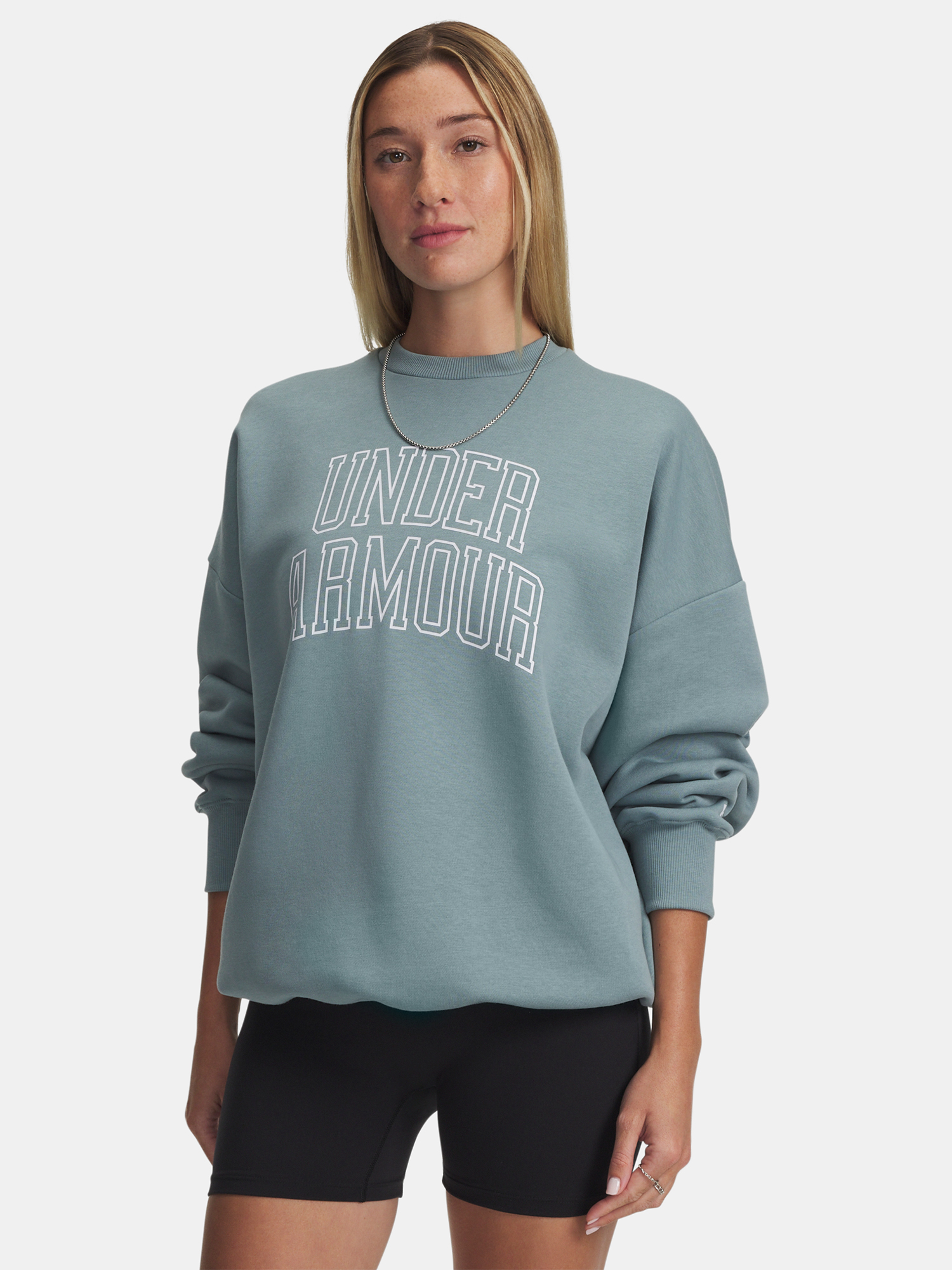 Under Armour Rival Flc OS Varsity Crew-GRN Women's Sweatshirt - Women's