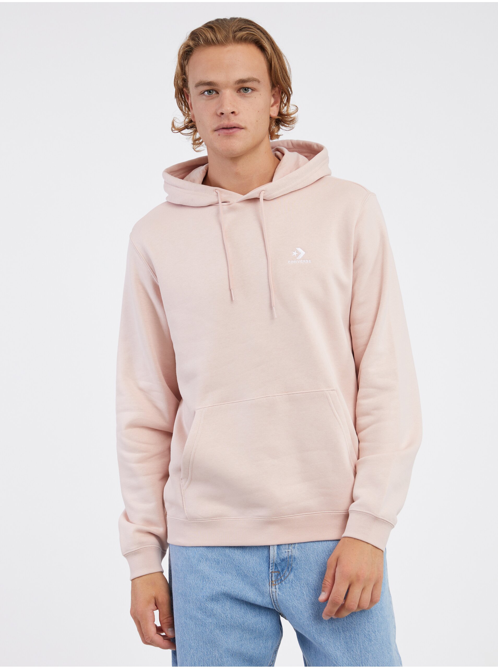 Light Pink Unisex Hoodie Converse Go-To Embroidered - Men