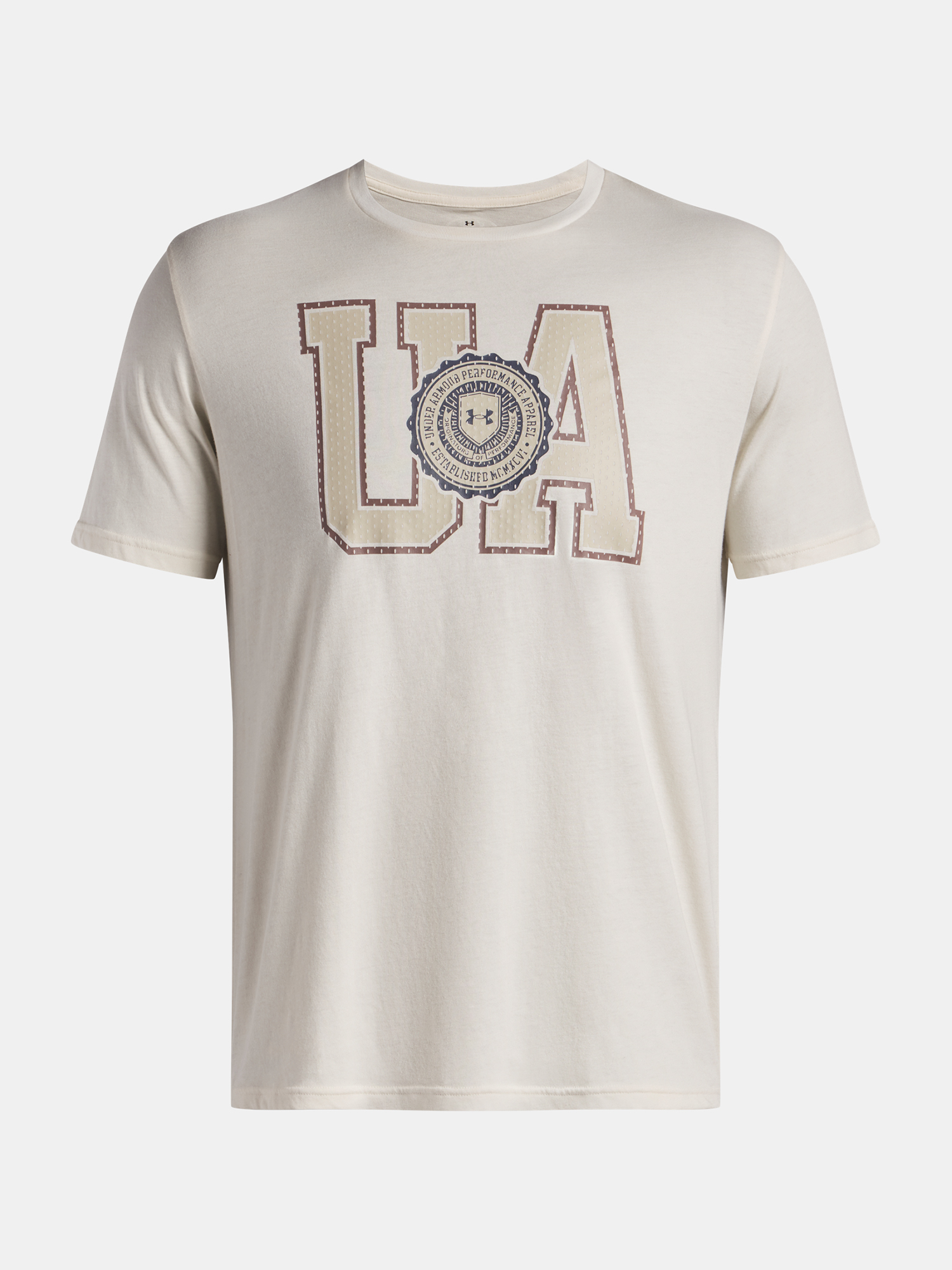 Men's Under Armour UA COLLEGE CREST LOGO SS-BRN - Men's T-Shirt