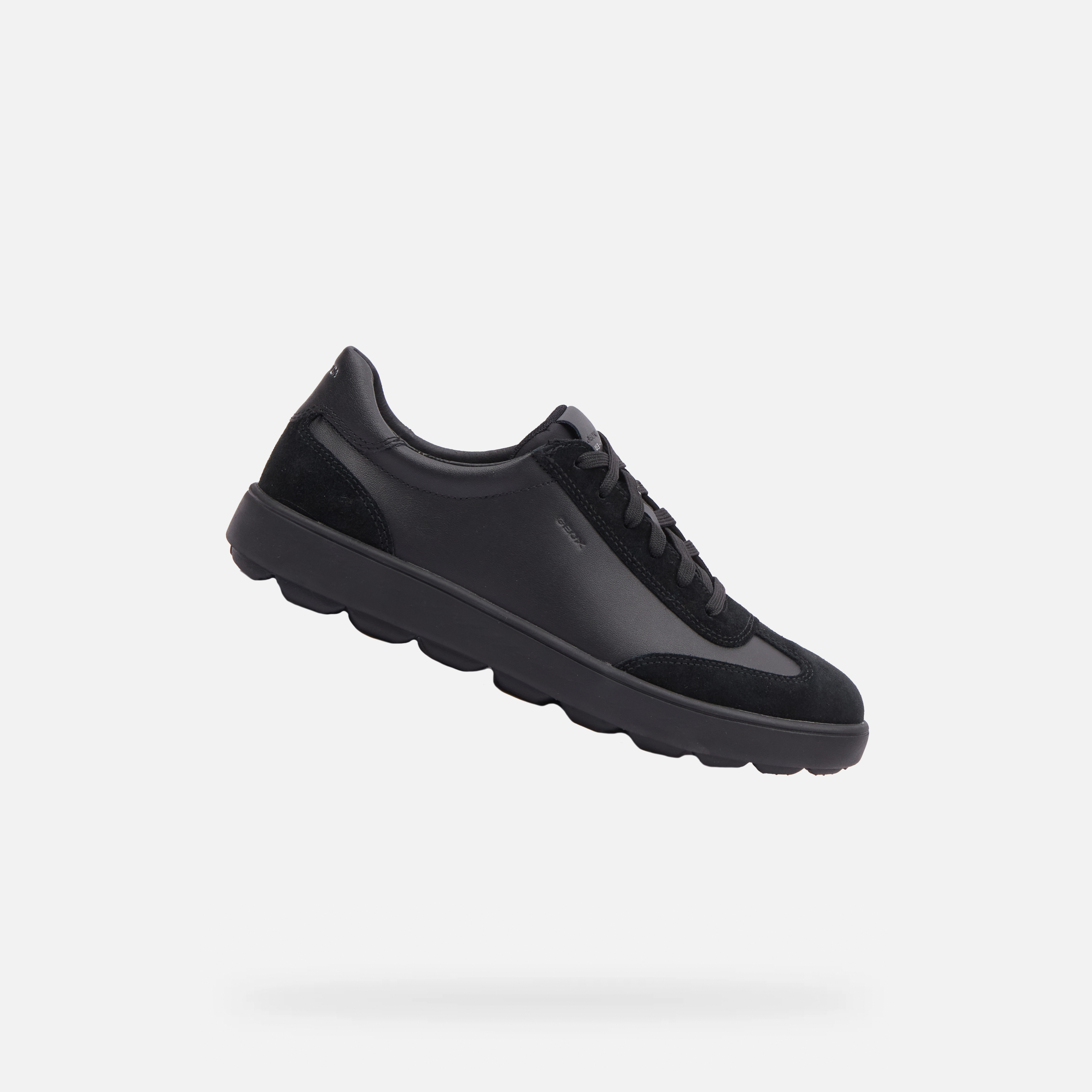 Black mens sneakers Geox Spherica Ecub-1 - Mens