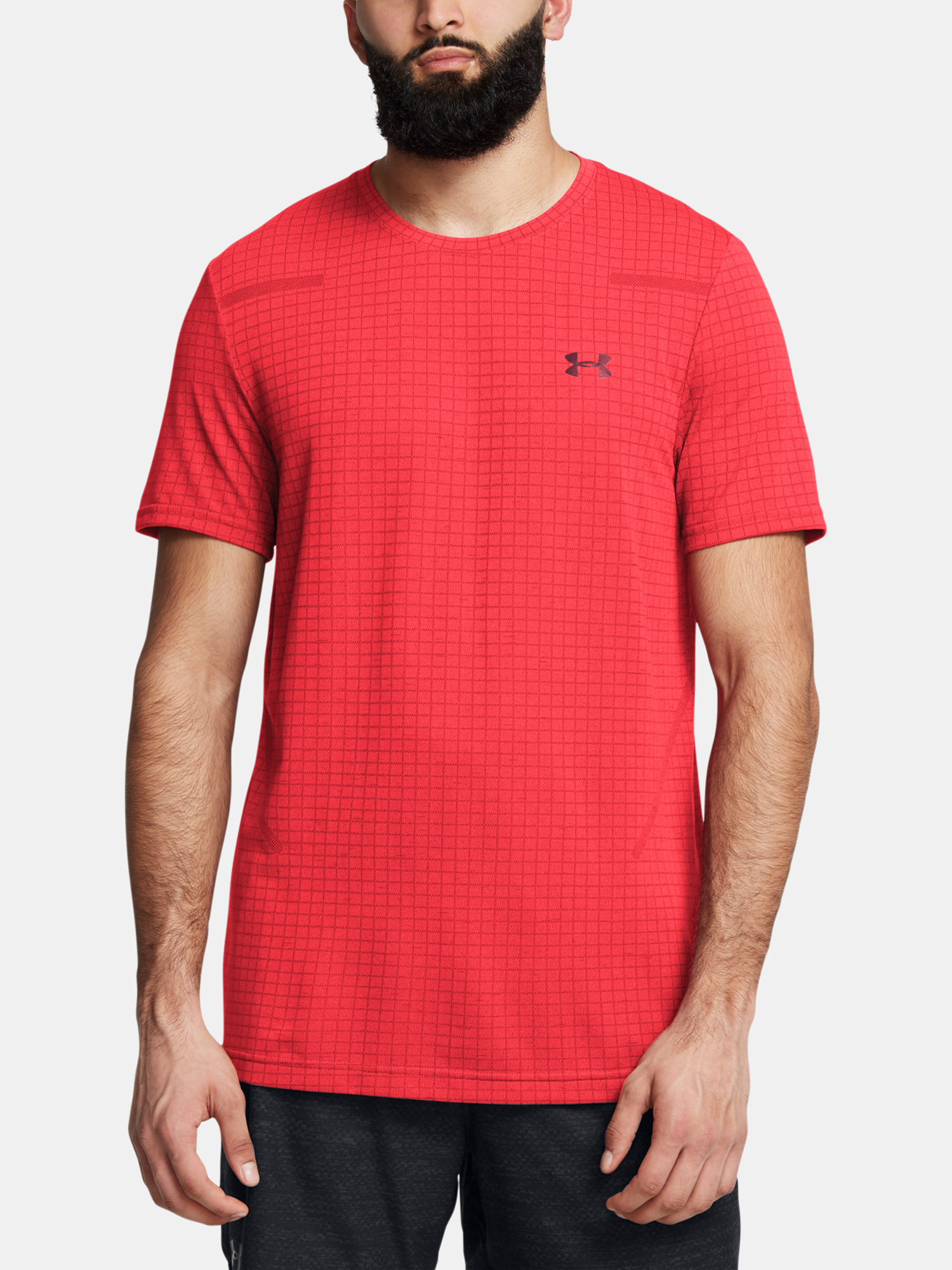 Men's T-shirt Under Armour Vanish Seamless Grid SS-RED - Men's