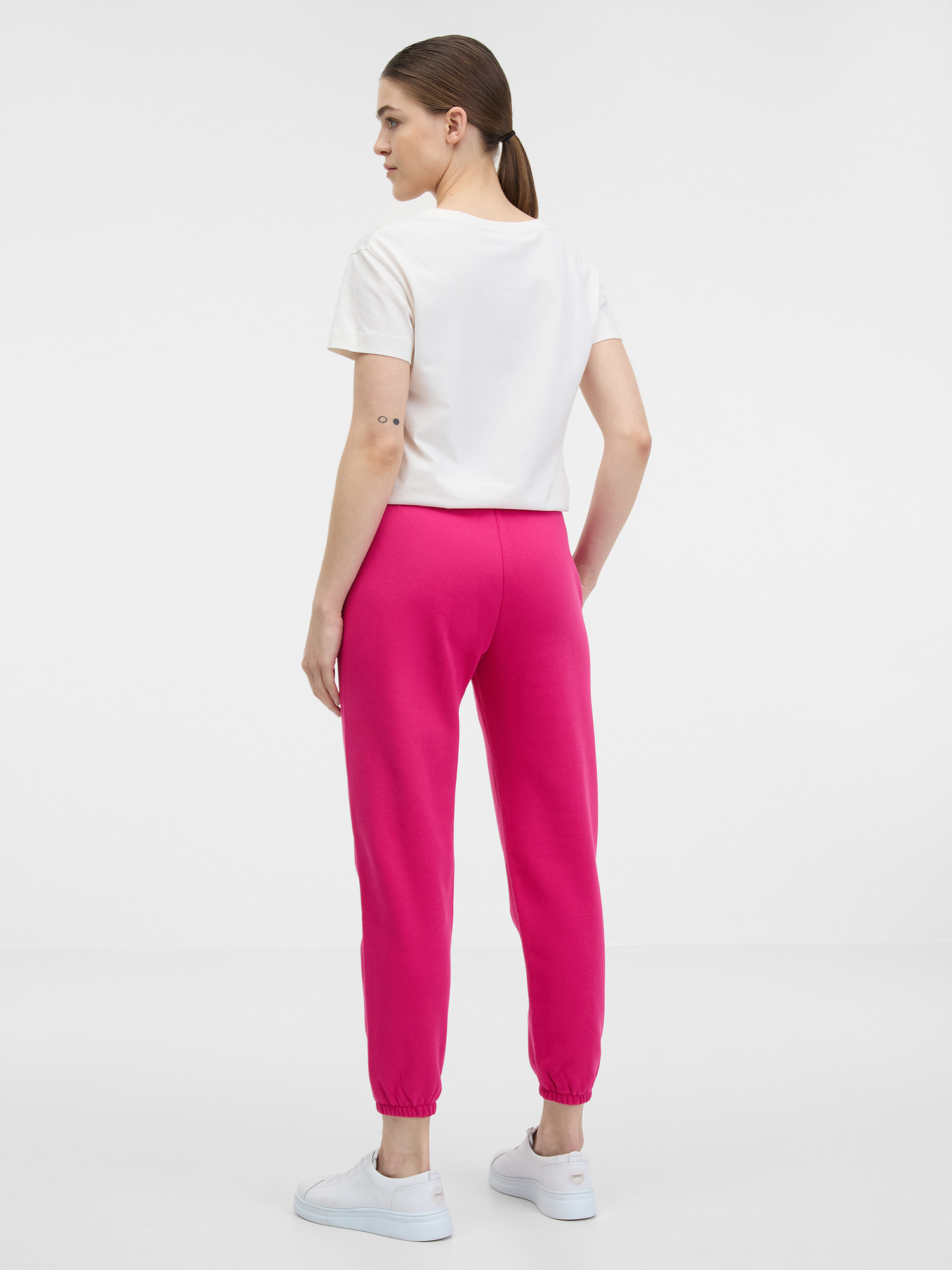 Pantaloni sport pentru femei GAP - roz inchis
