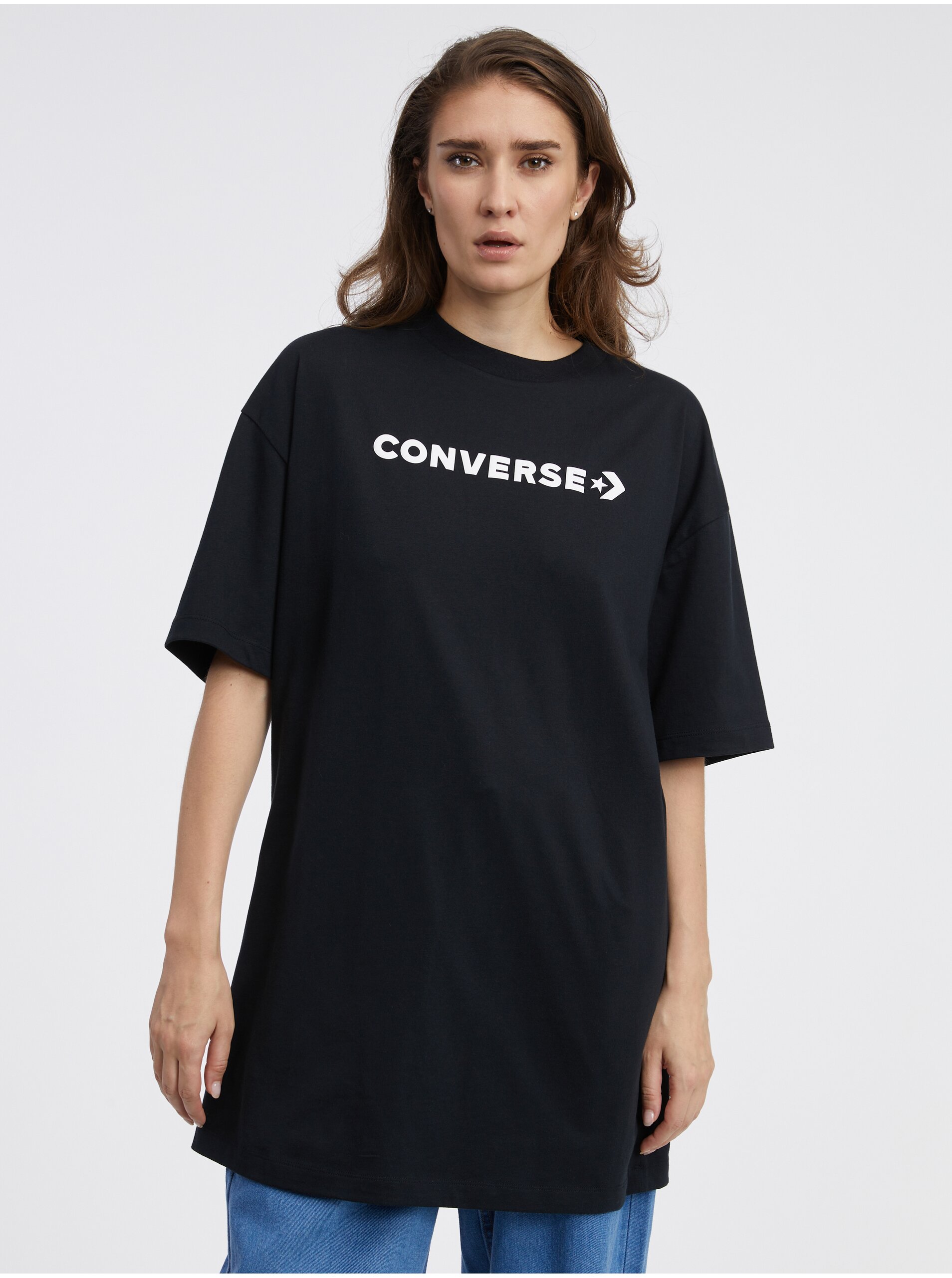 Černé Dámské Oversize Tričko Converse - Dámské