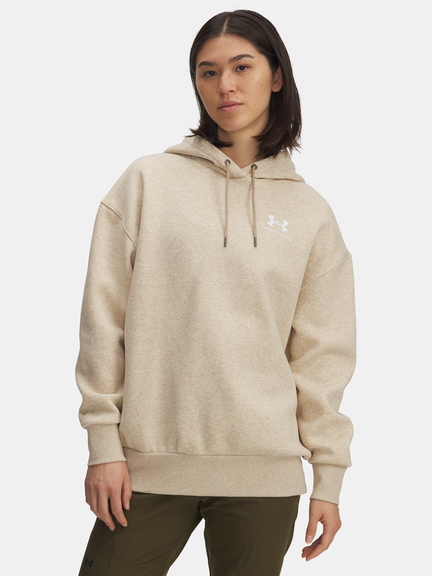 Women's sweatshirt Under Armour UA Icon Fleece OS Hoodie-BRN - Women's