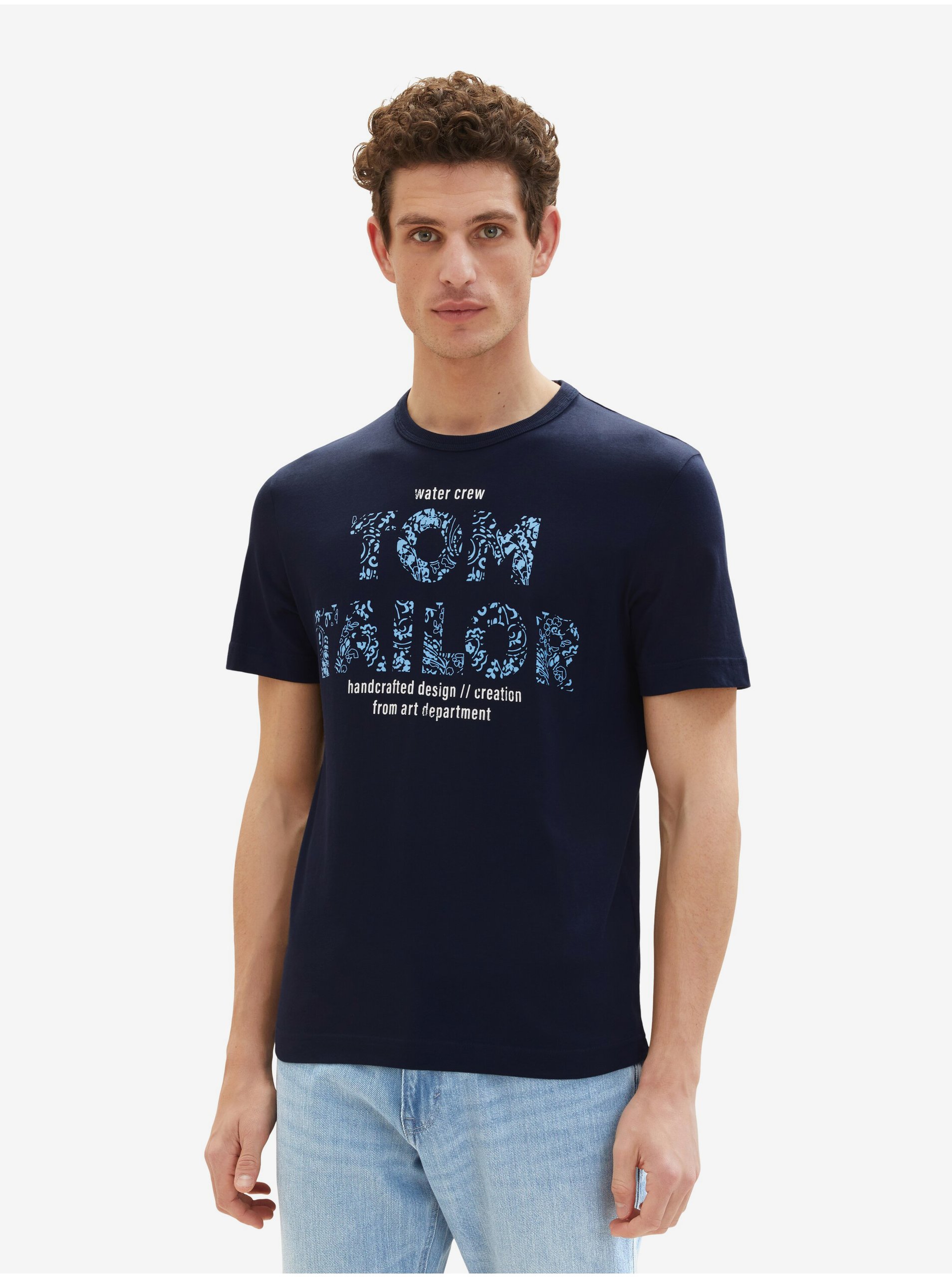 Tmavomodré pánske tričko Tom Tailor - muži