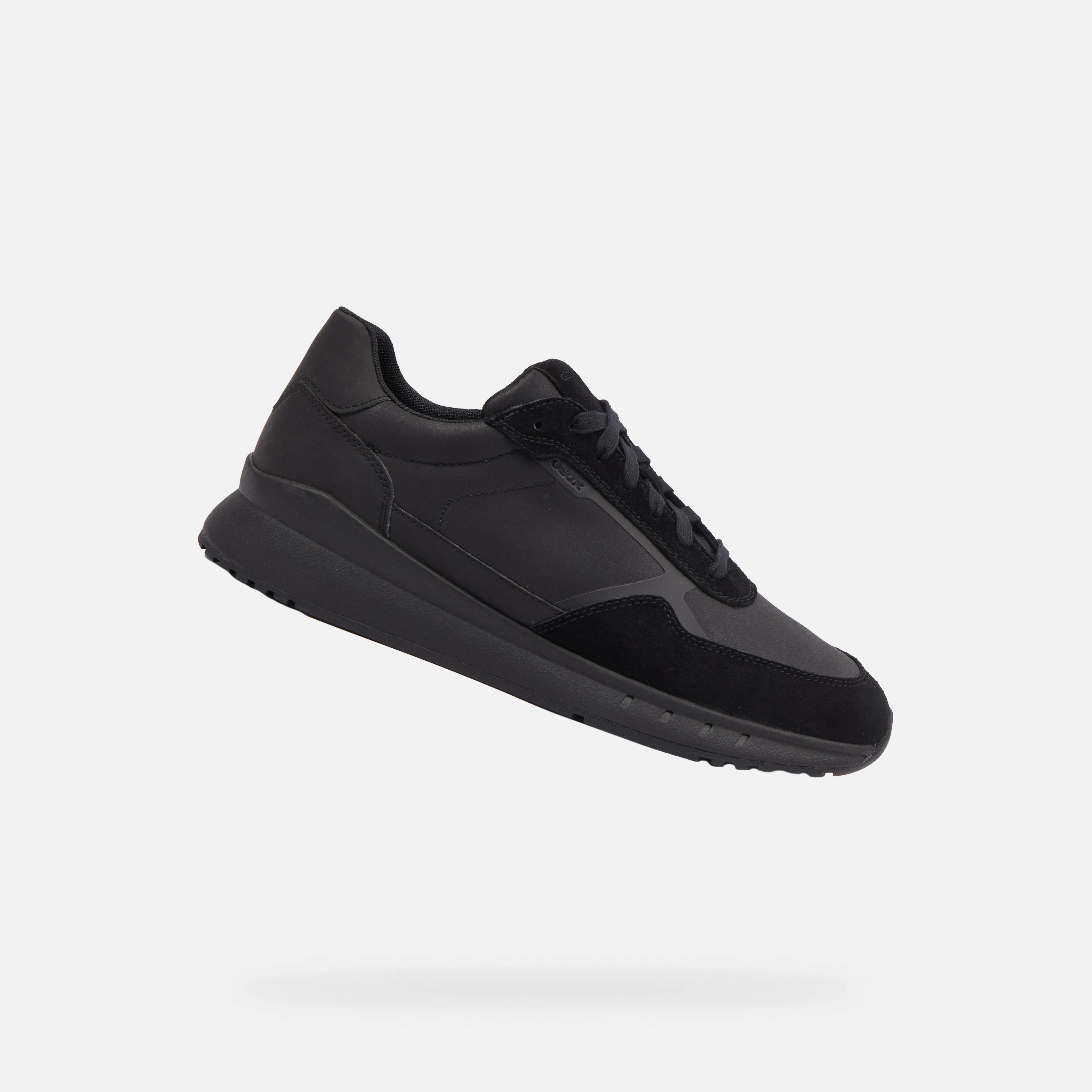 Black mens sneakers Geox Branthon - Mens