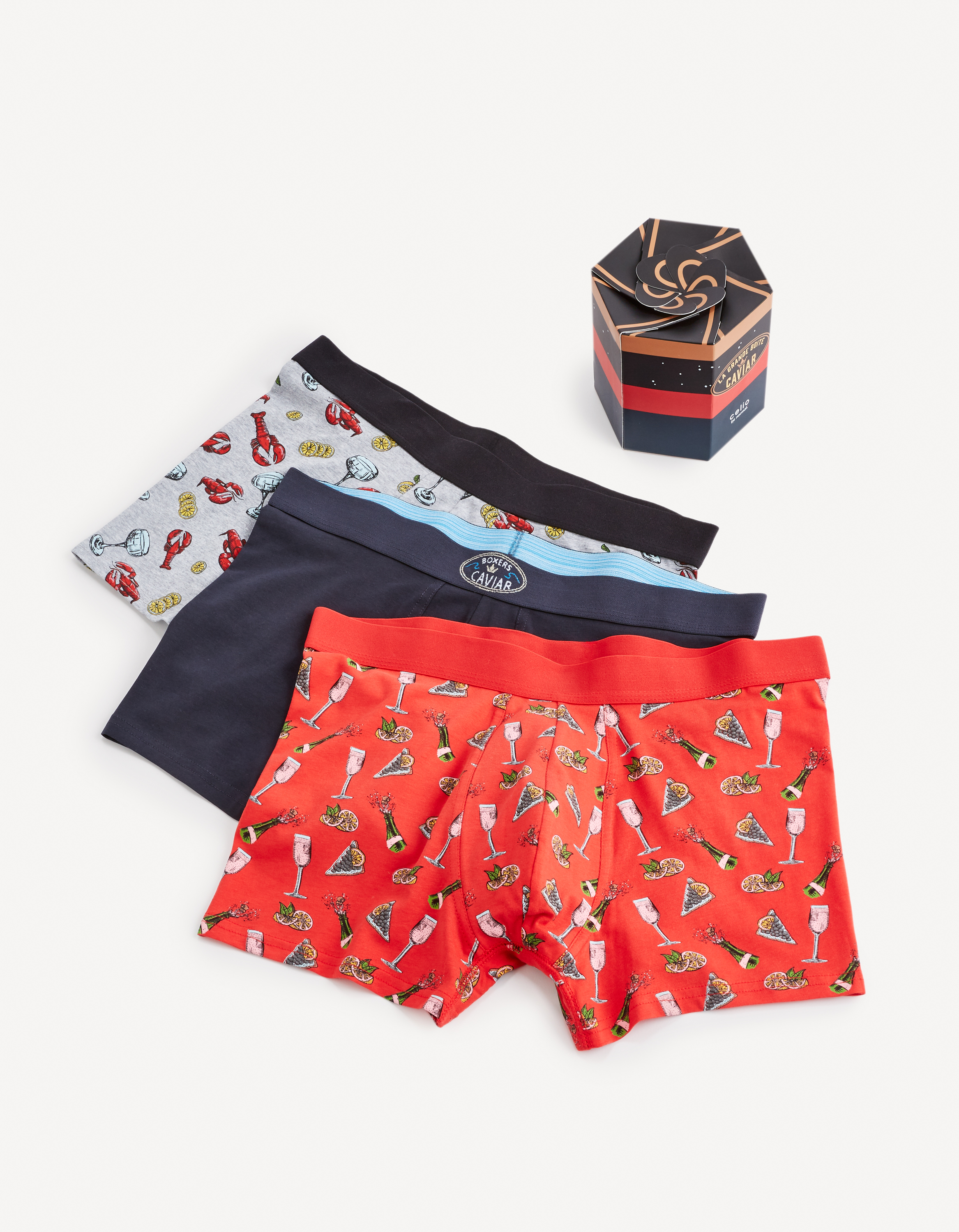 Celio Boxer Shorts Gift Pack, 3 Pieces - Men's