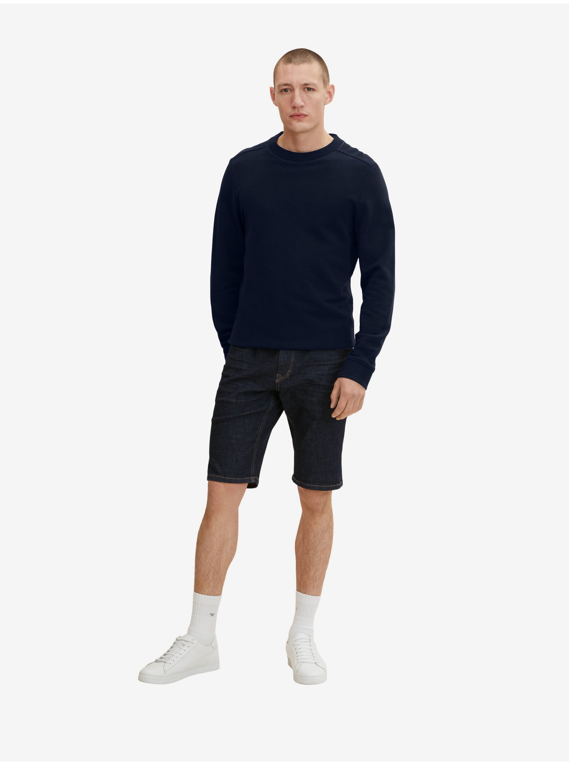 Dark Blue Men's Denim Shorts Tom Tailor - Men's
