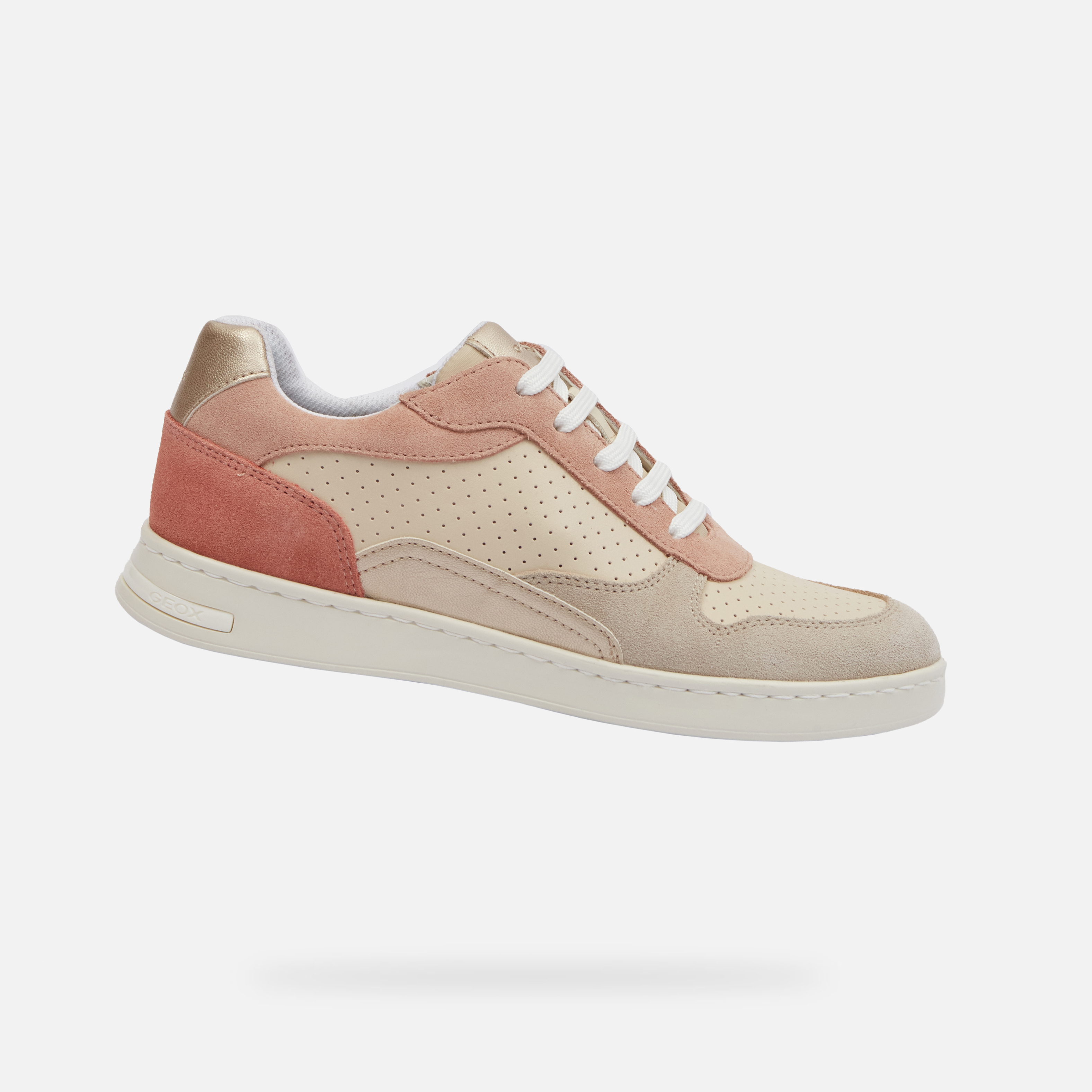 Brown womens sneakers Geox Jaysen - Womens