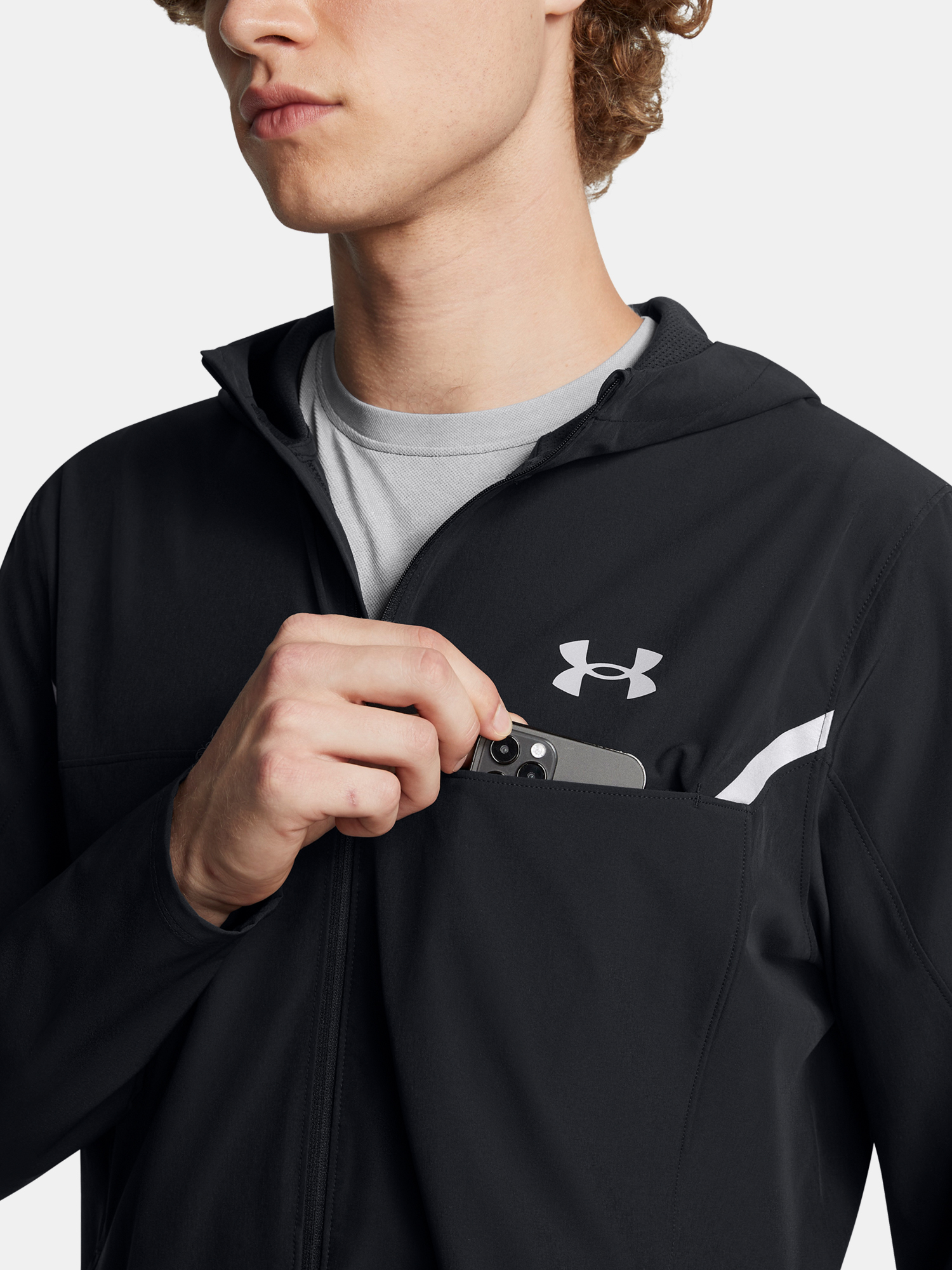 Men&#039;s Under Armour Vanish Woven Utility Jacket-BLK - Men&#039;s