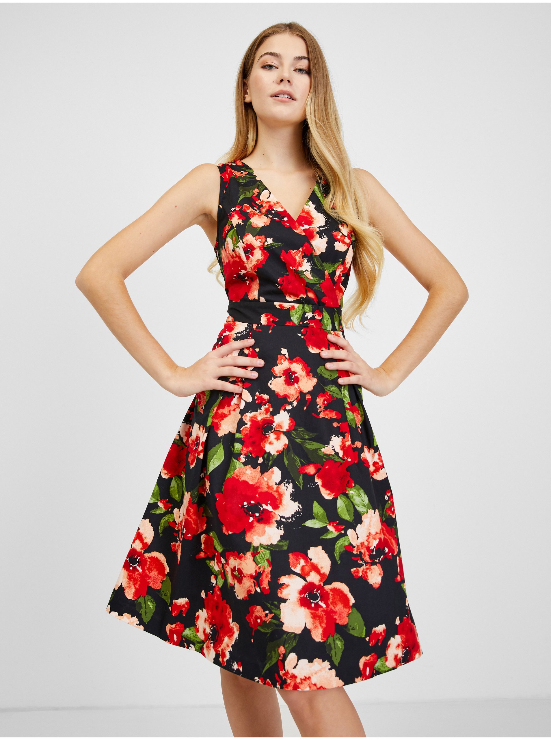 Orsay Red & Black Women's Floral Dress - Women